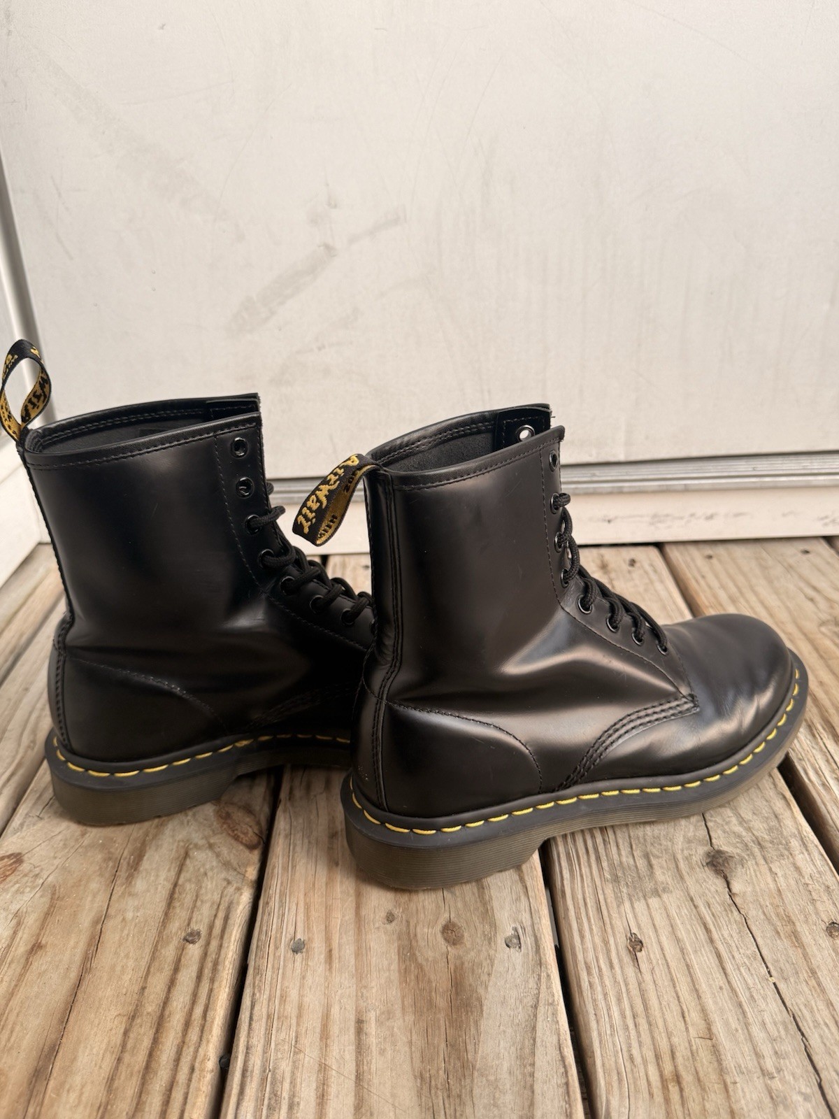 Dr. Martens Men’s Black Leather Lace-Up Combat Ankle Boots US 9 EU 41 UK 7