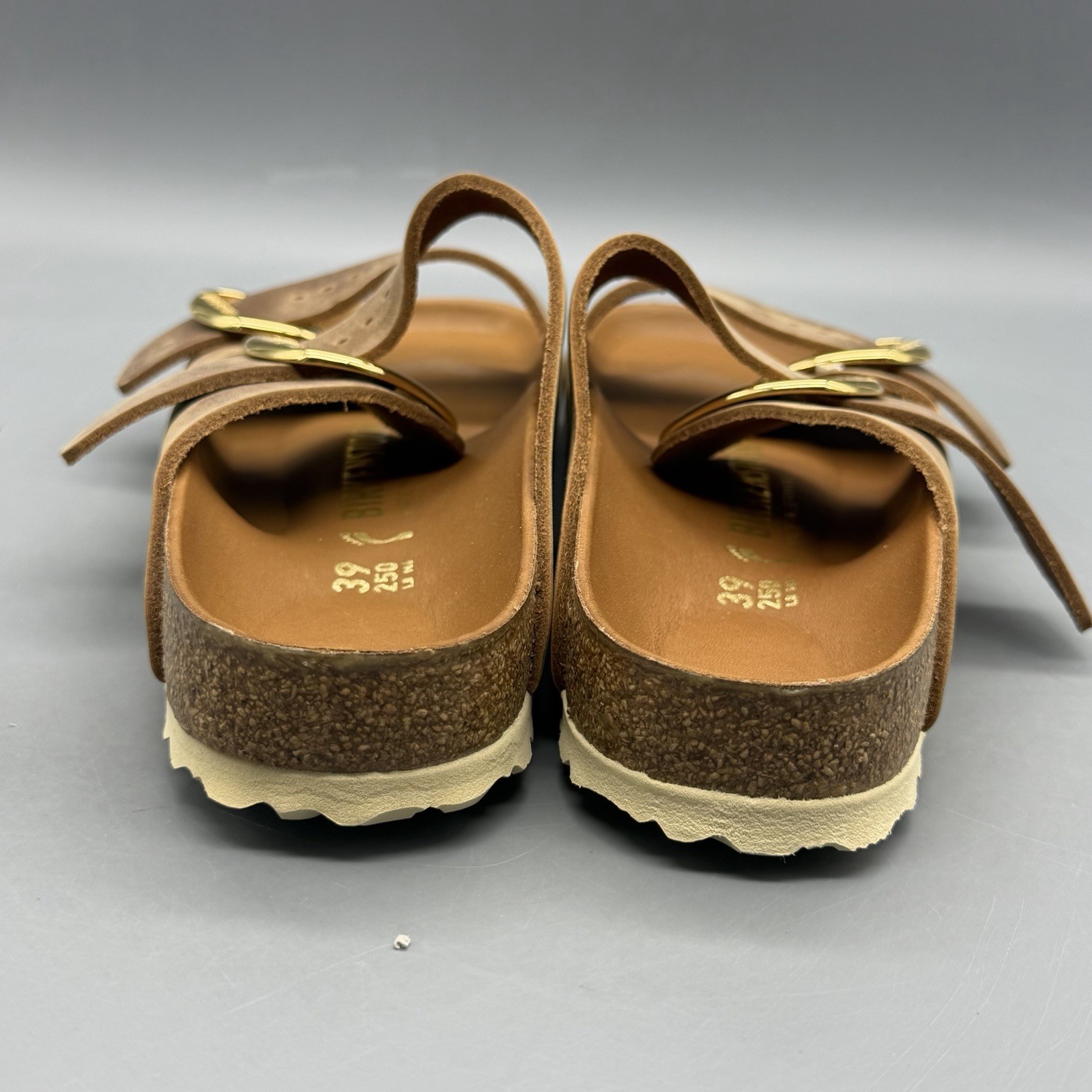 Birkenstock Arizona Big Buckle Women’s EU 39 US 8 Leather Sandal Cognac Narrow