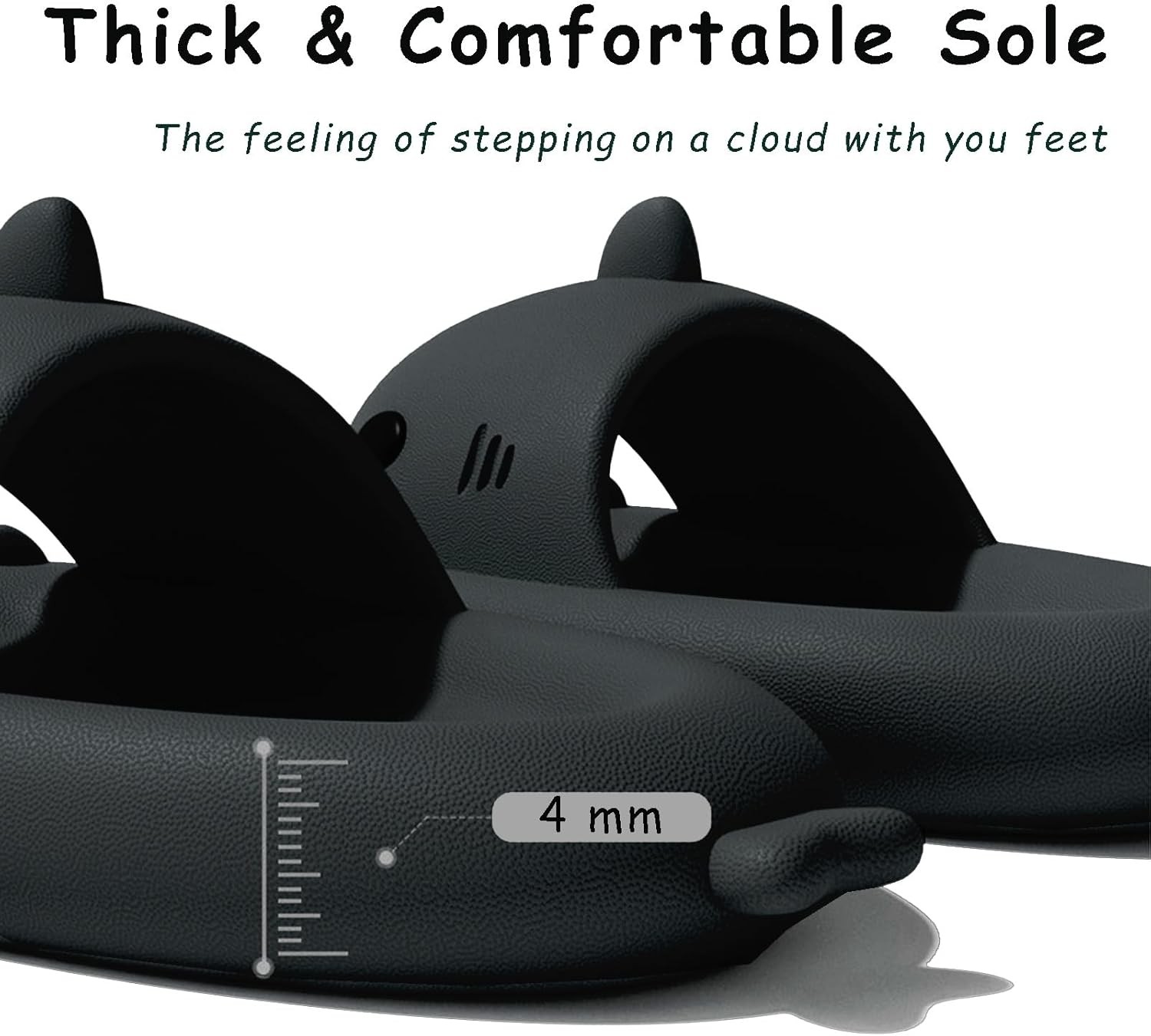 Shark Slides for Women and Men, Cute Shark Slippers Adult Youth Cloudy Summer So