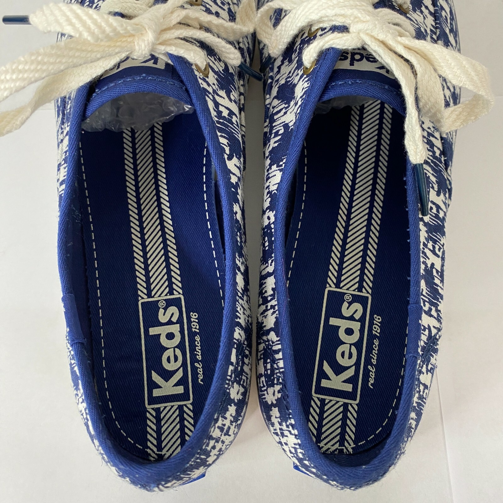 Keds Tennis Shoes Women’s 9.5 Twilight Blue White Champion Ikat Oxford Sneaker