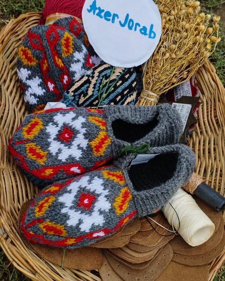 Grey Women Hand knitted Slipper Socks with Suede Soles/ Mother day gift/ Cozy