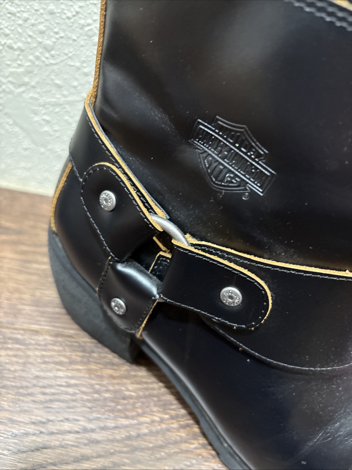 Harley-Davidson Lalanne Women’s 9.5M Biker Boots Black Leather Zip Up