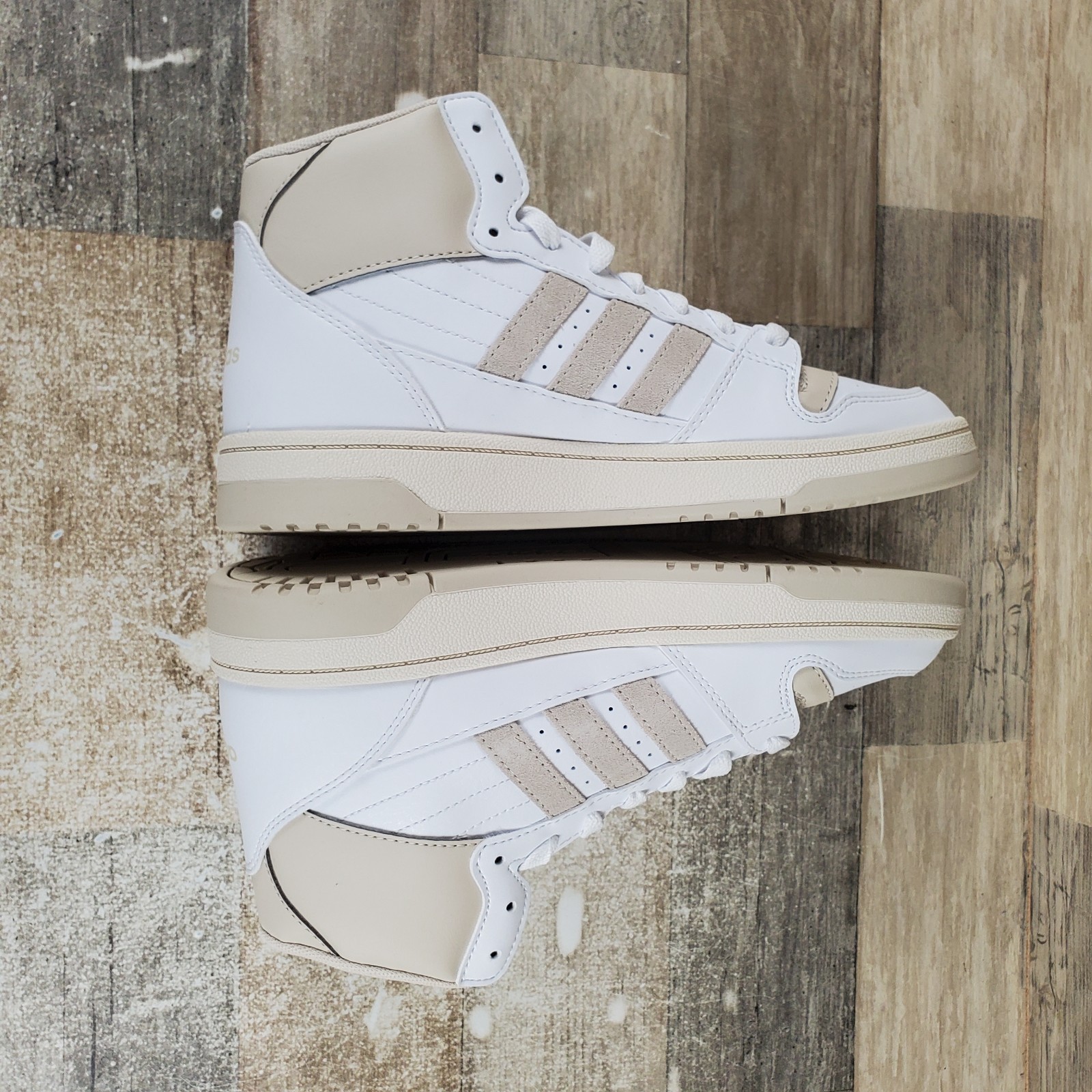 Adidas Break Start Mid Womens Shoes Sz 8 White & Beige JI3407