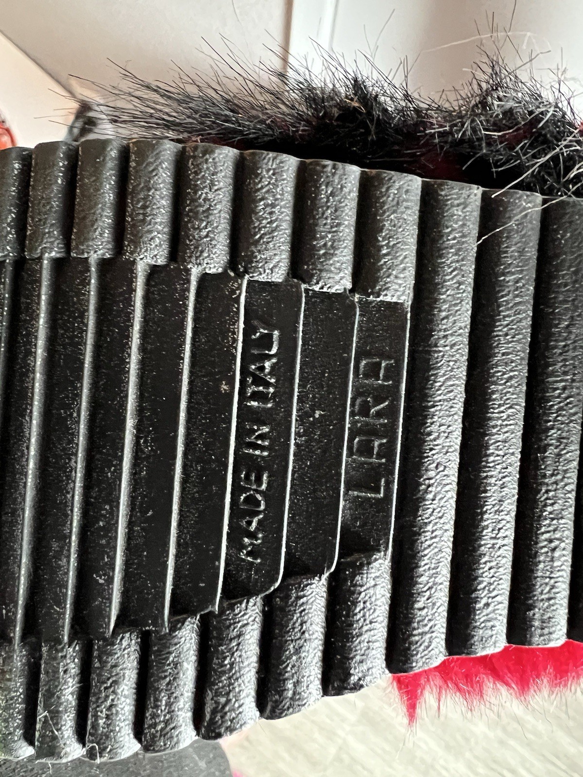 Brand New Red And Black Fur Boots Lara Bridget Size 6.5