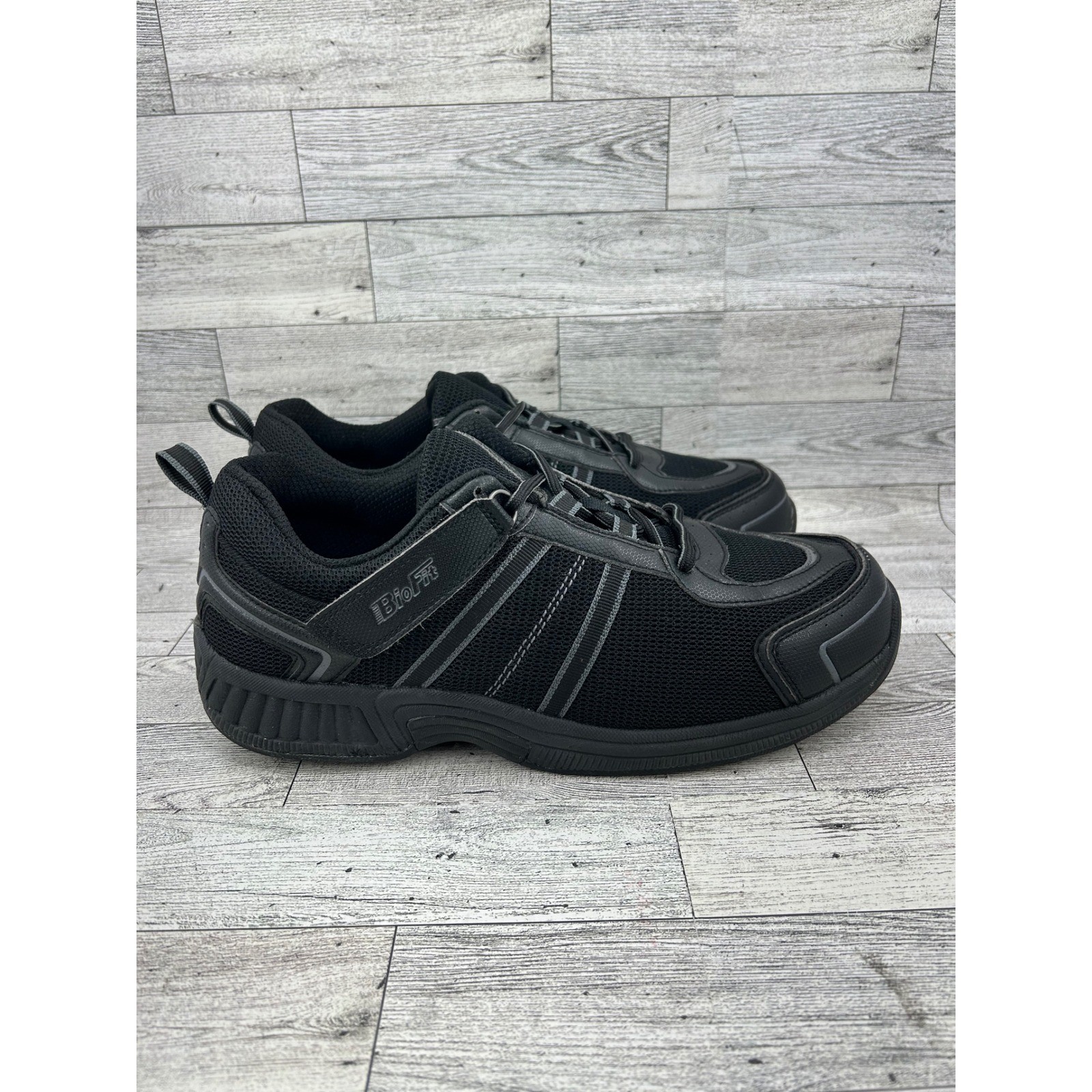 Orthofeet BioFit 911 Women 11.5D Black Lace Up Comfort Walking Shoes Sneakers