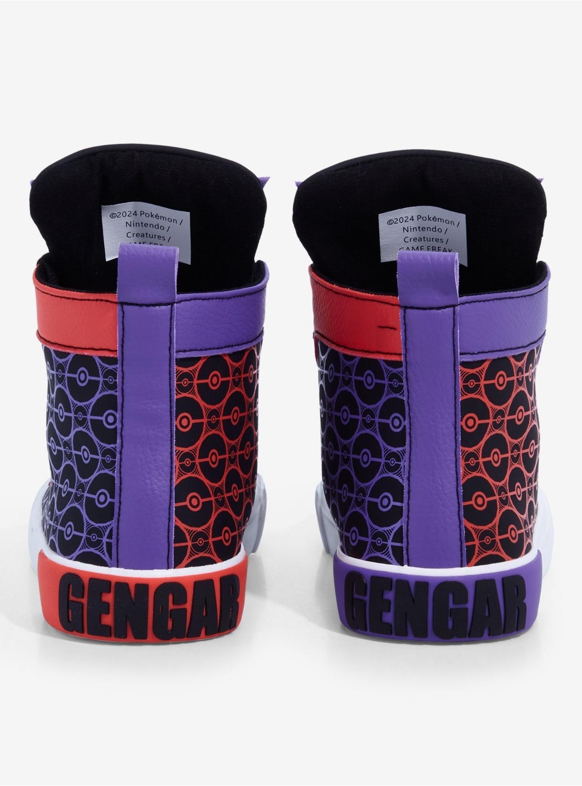 Official Pokemon Gengar High Tops Sneaker Shoes New Size 8 Hot Topic