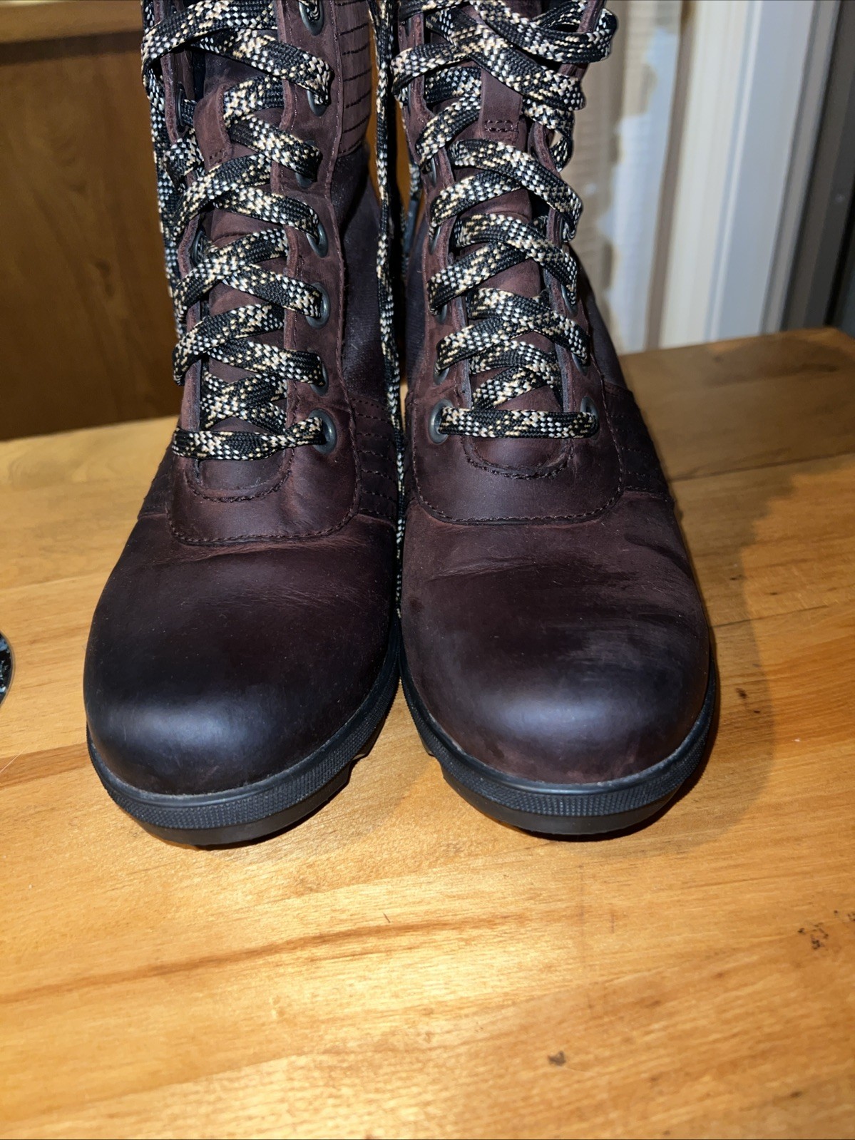 Sorel Womens Lexie Wedge Waterproof Leather Ankle Boots Size 8