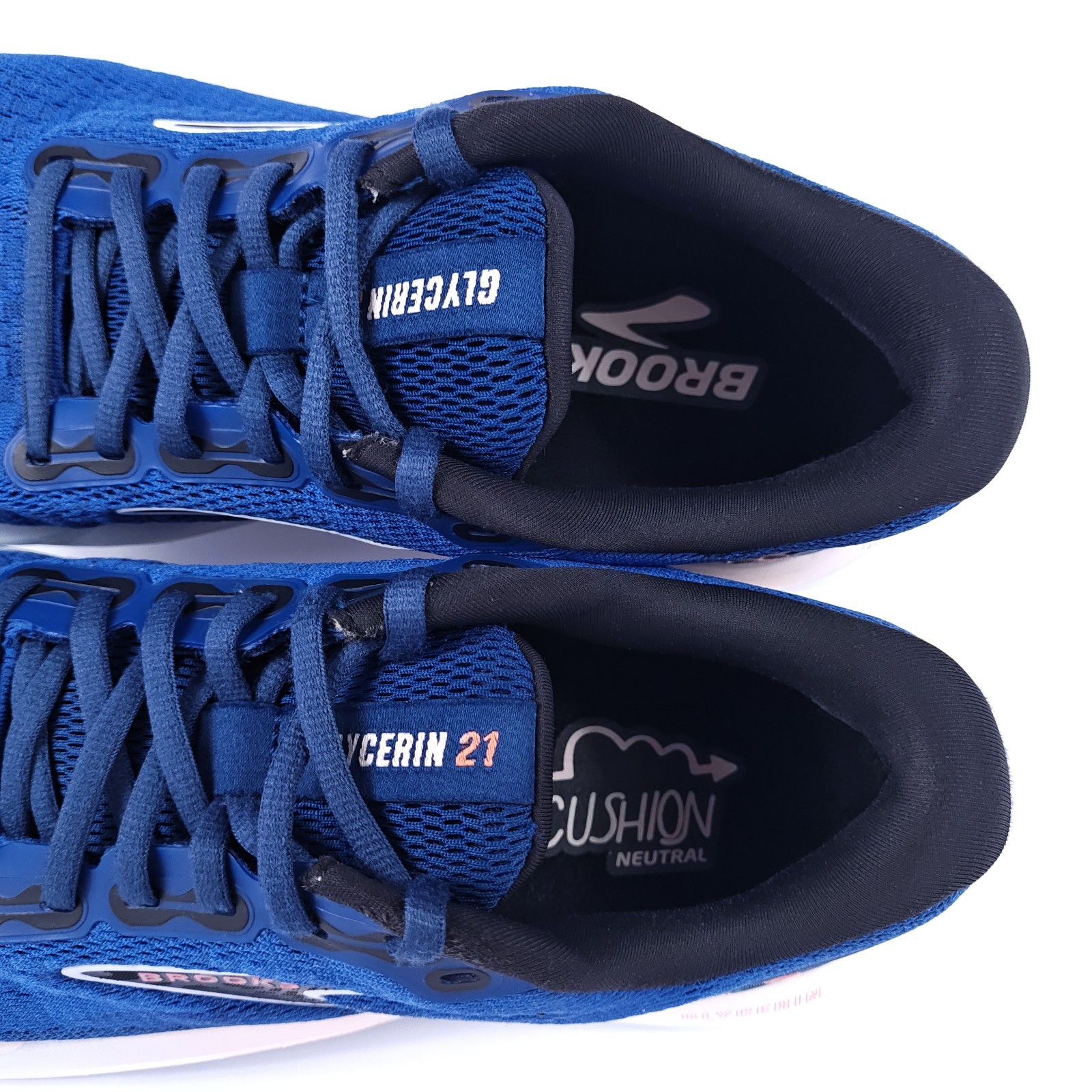 Brooks Glycerin 21 Womens 9.5 Wide Neutral Max Cushion Road Running Shoes Blue
