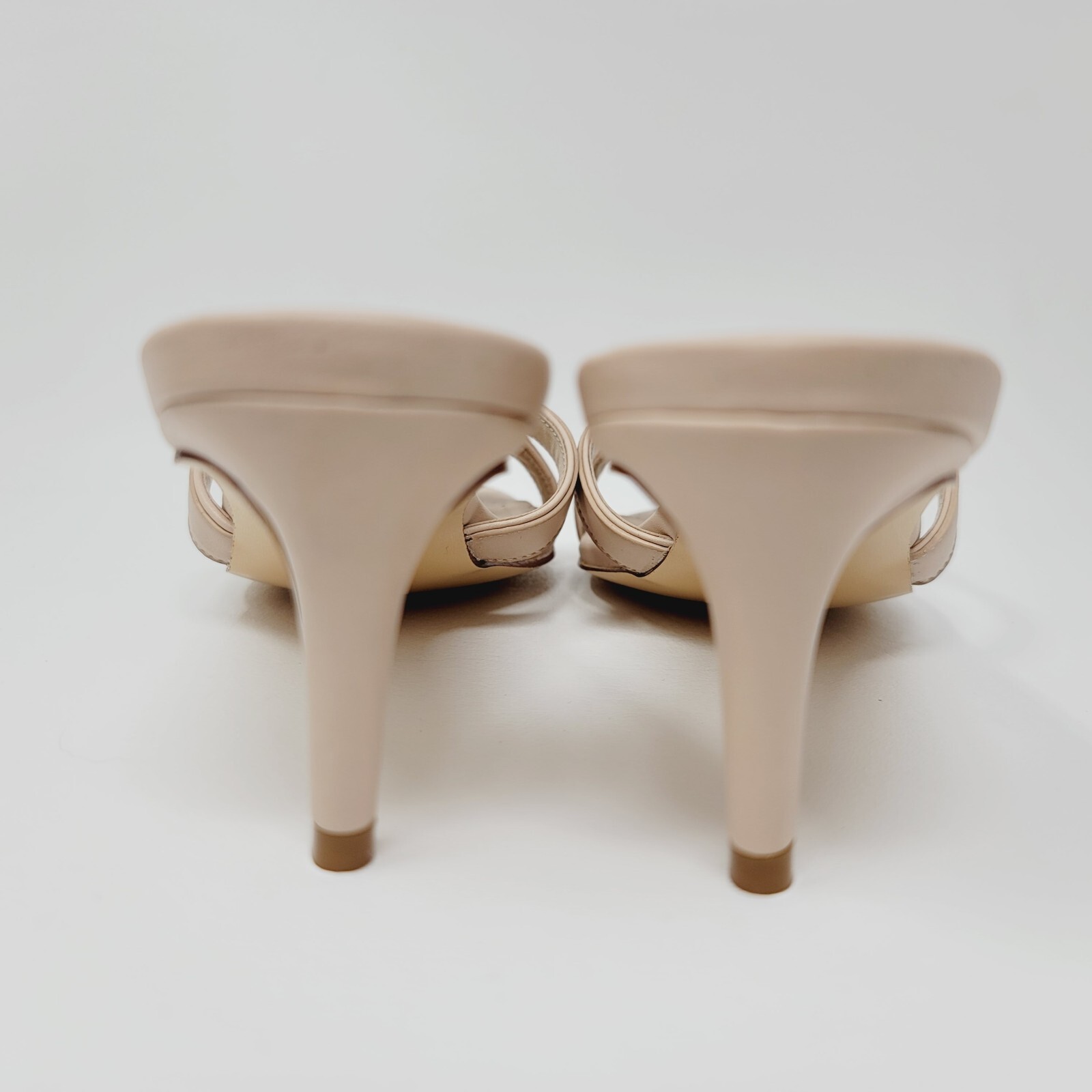 FSJ Womens Sandals Sz 11 M Summer Low Heel Slip On Shoes Casual Beige Shoes