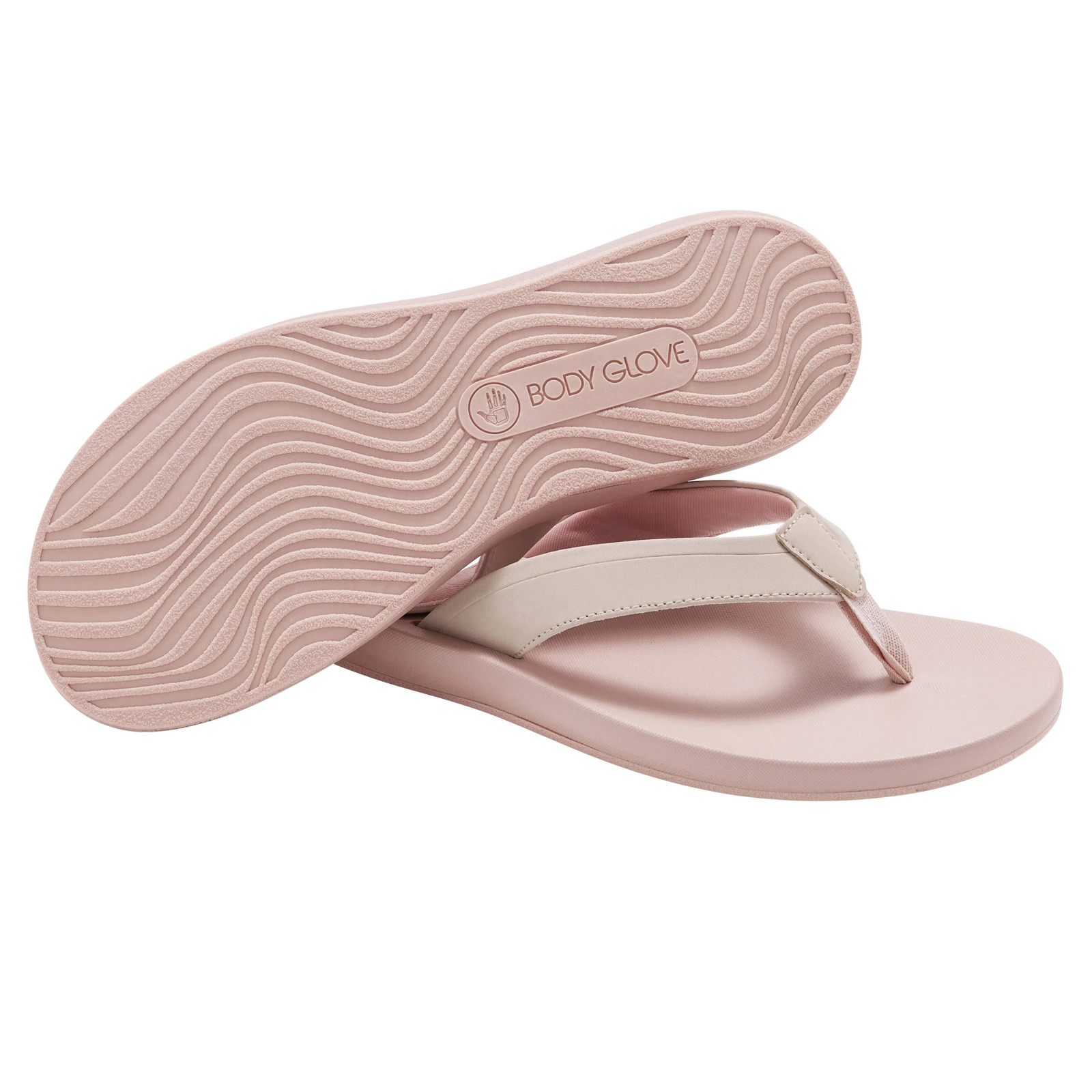 Body Glove Women’s Flip Flop Cushioned Footbed Lightweight Black Pink