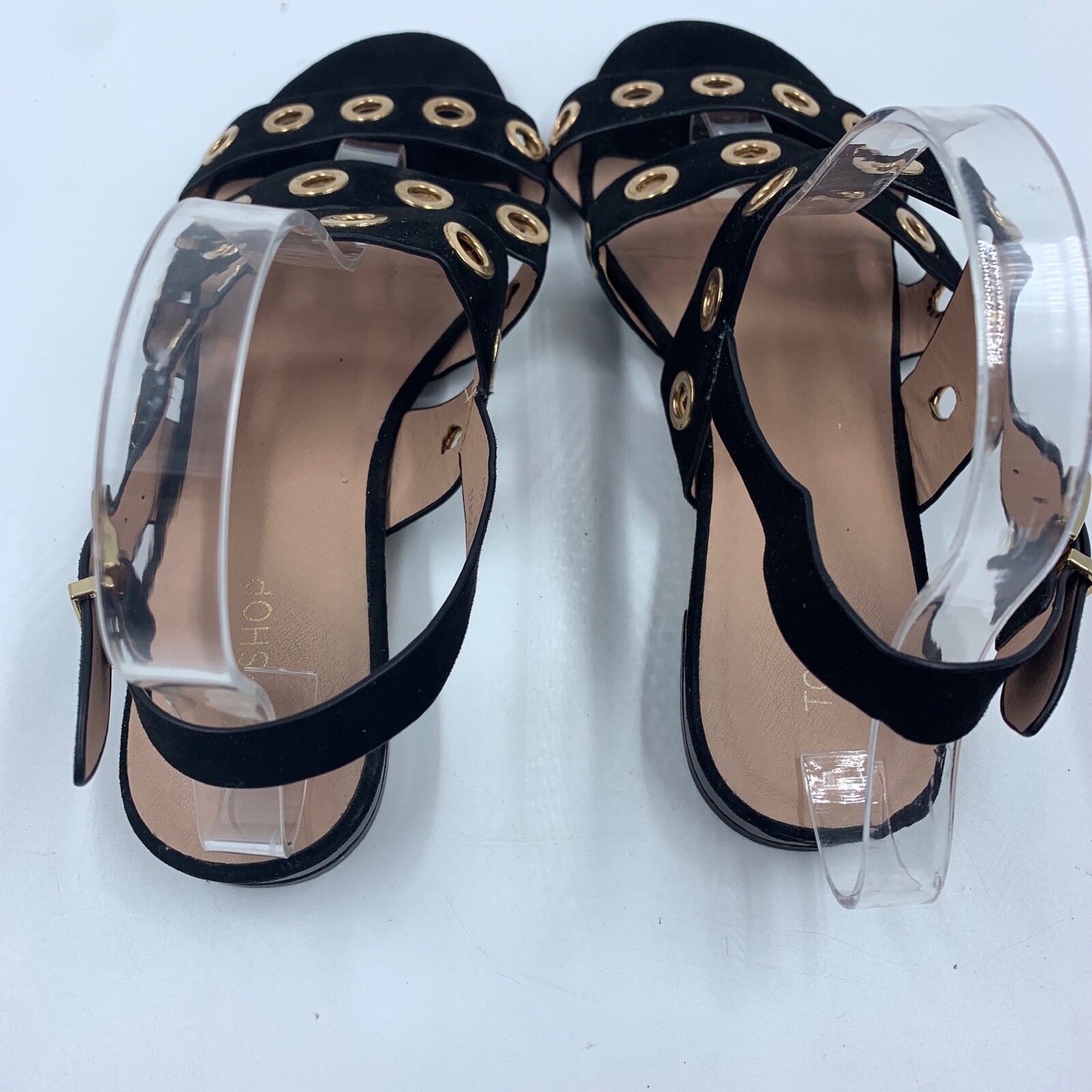 Topshop Womens 6 Strappy Sandals Festival Grunge Whimsy Goth Moto Grommets
