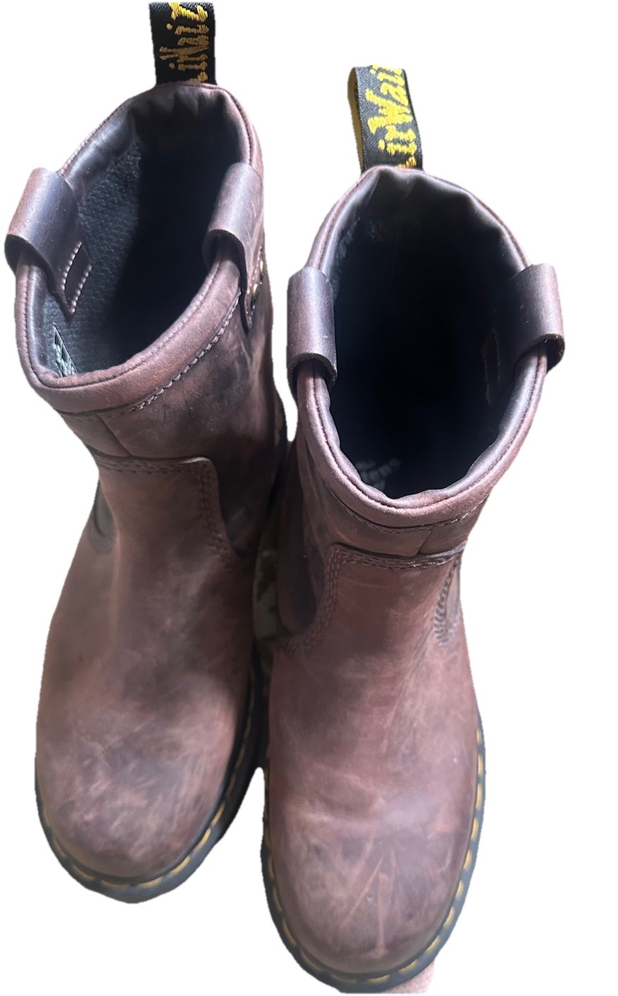 Dr. Martens LA004 Brown Leather Slip-On Ankle Boots Men’s 7 Women’s 8 UK 6 EU 39