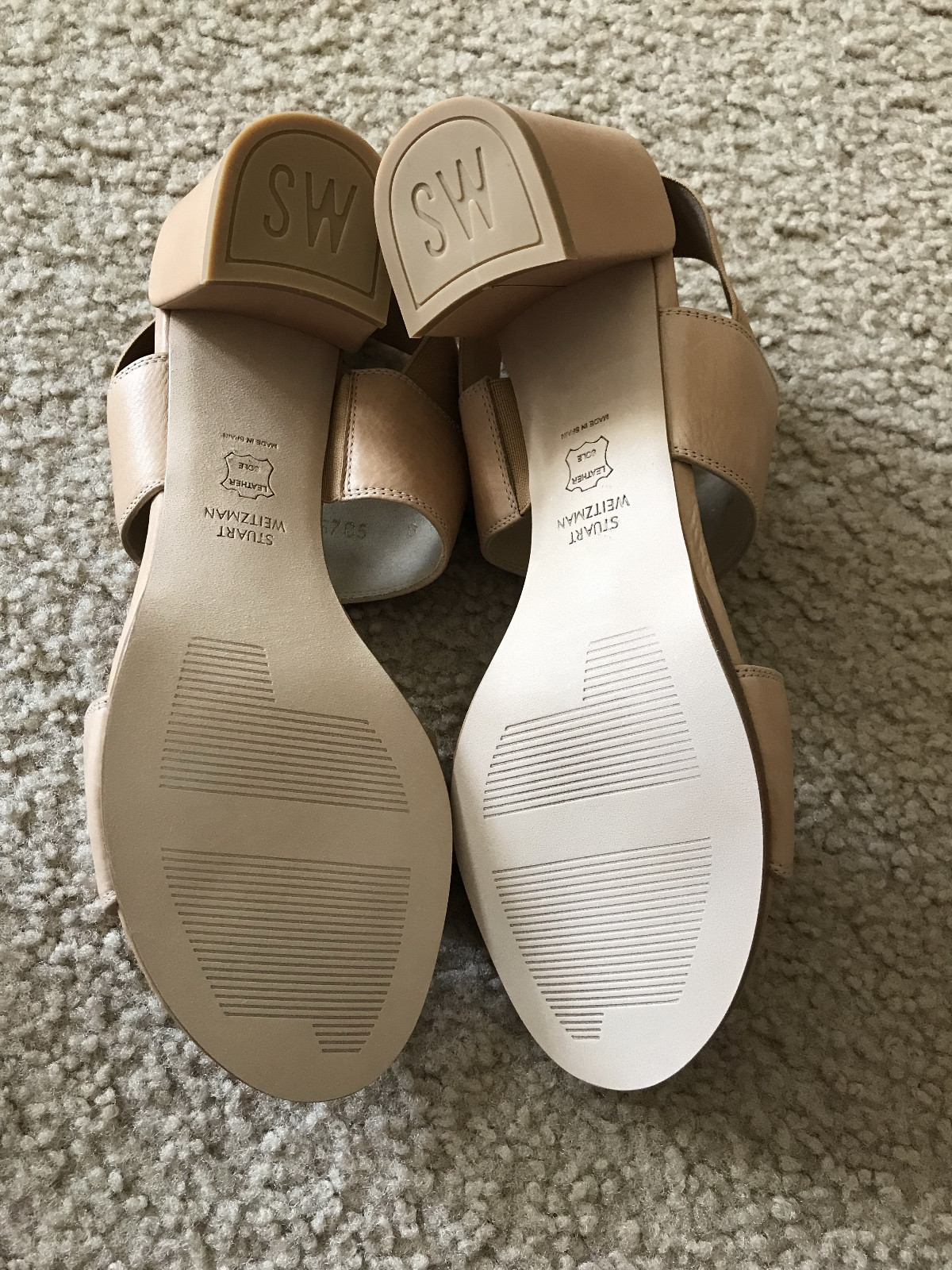 NIB Stuart Weitzman Access block heel Sandal PECAN CALF 6 7 7.5 8