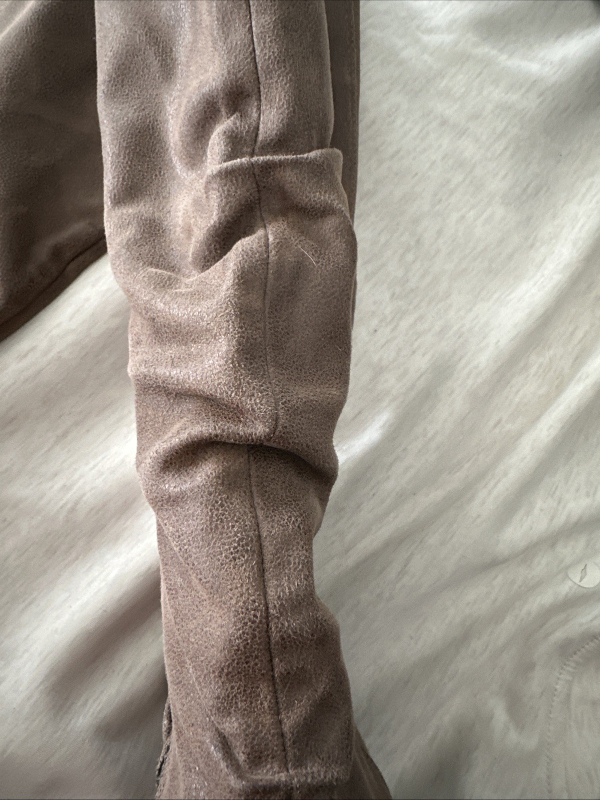 Baretraps Knee High Boot Mushroom Color Womens Size 6M With Stretch Calf Zip