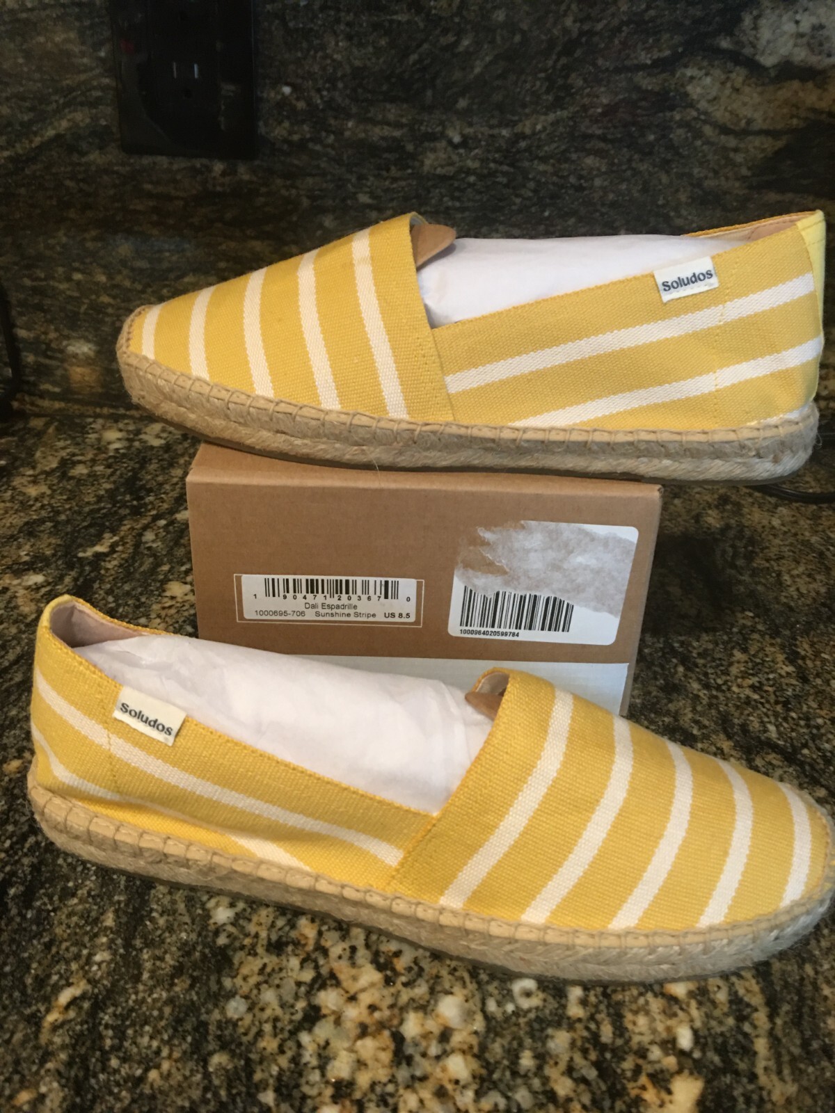 NEW Womens Soludos Dali Espadrille Sunshine Stripe Shoes, size 8.5
