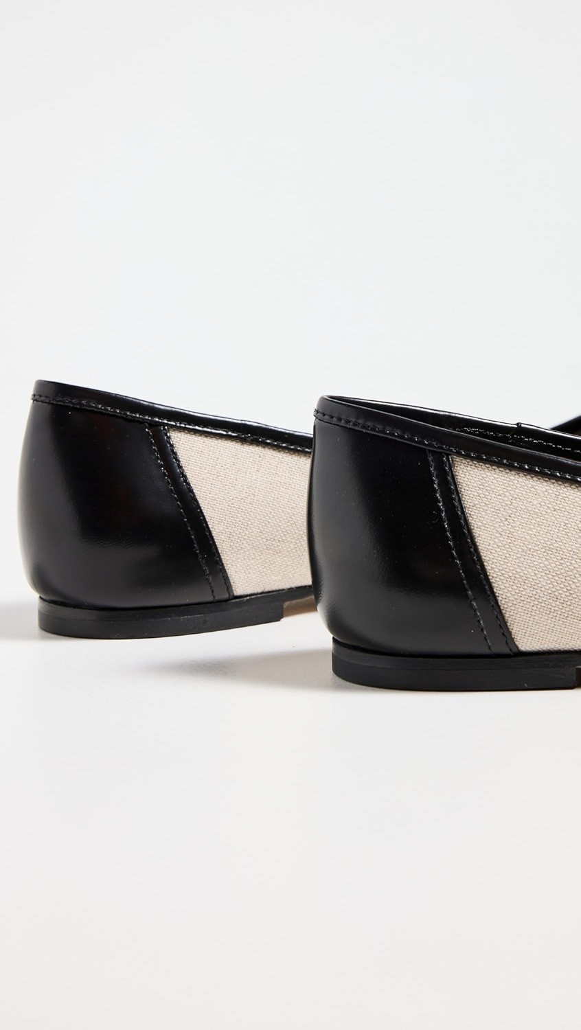 Ferragamo Canvas Leather Varina Flat Sz 8 New