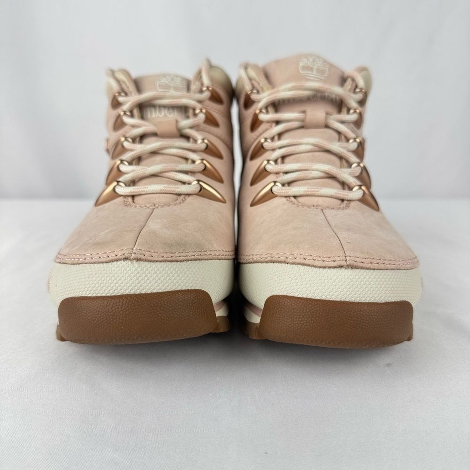 Timberland Pink Euro Sprint Mid Hiker Boots -Leather