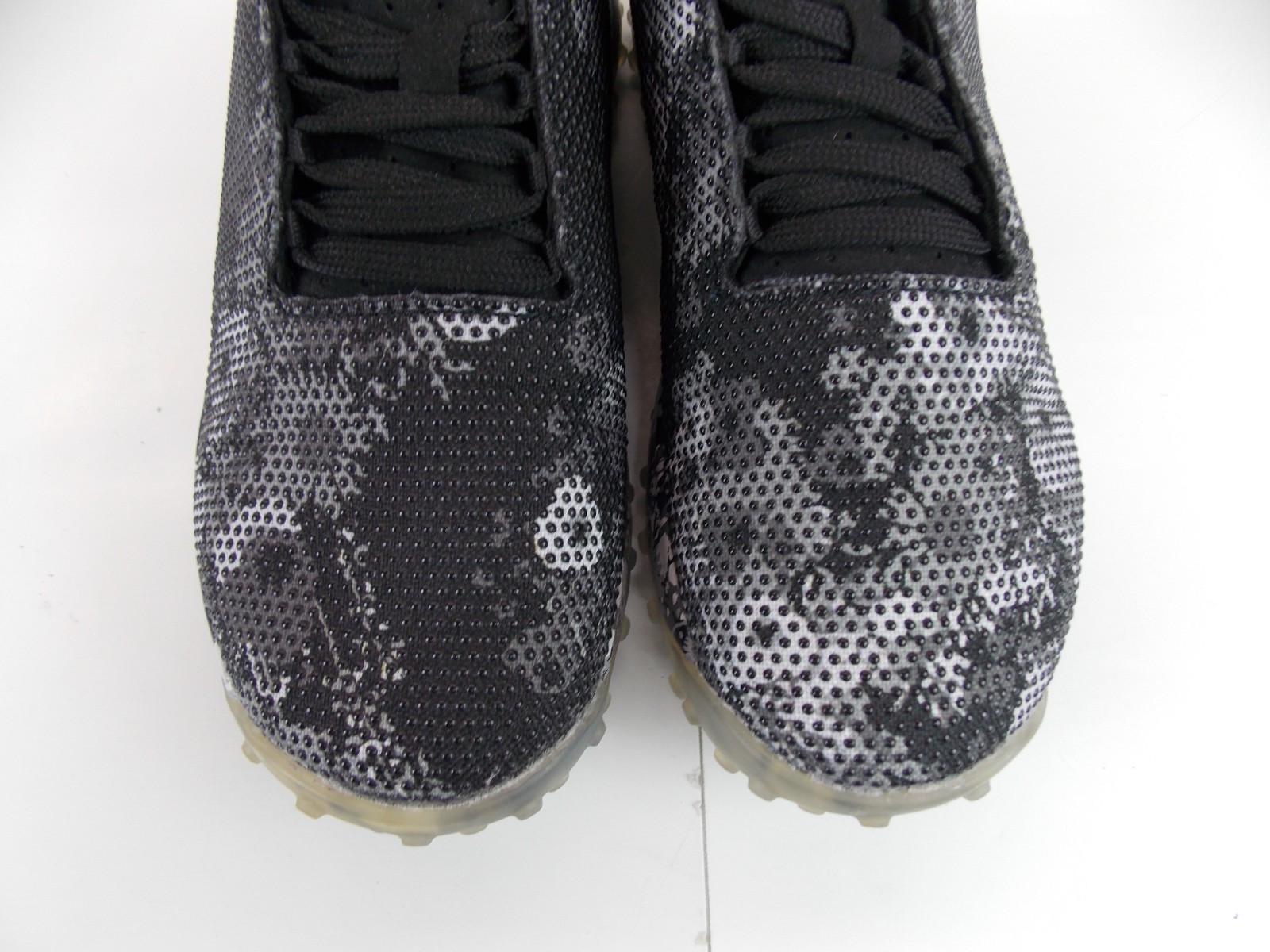 NoBull Womens Floral Trainer Shoes Black Gray White Athletic Workout SZ 7