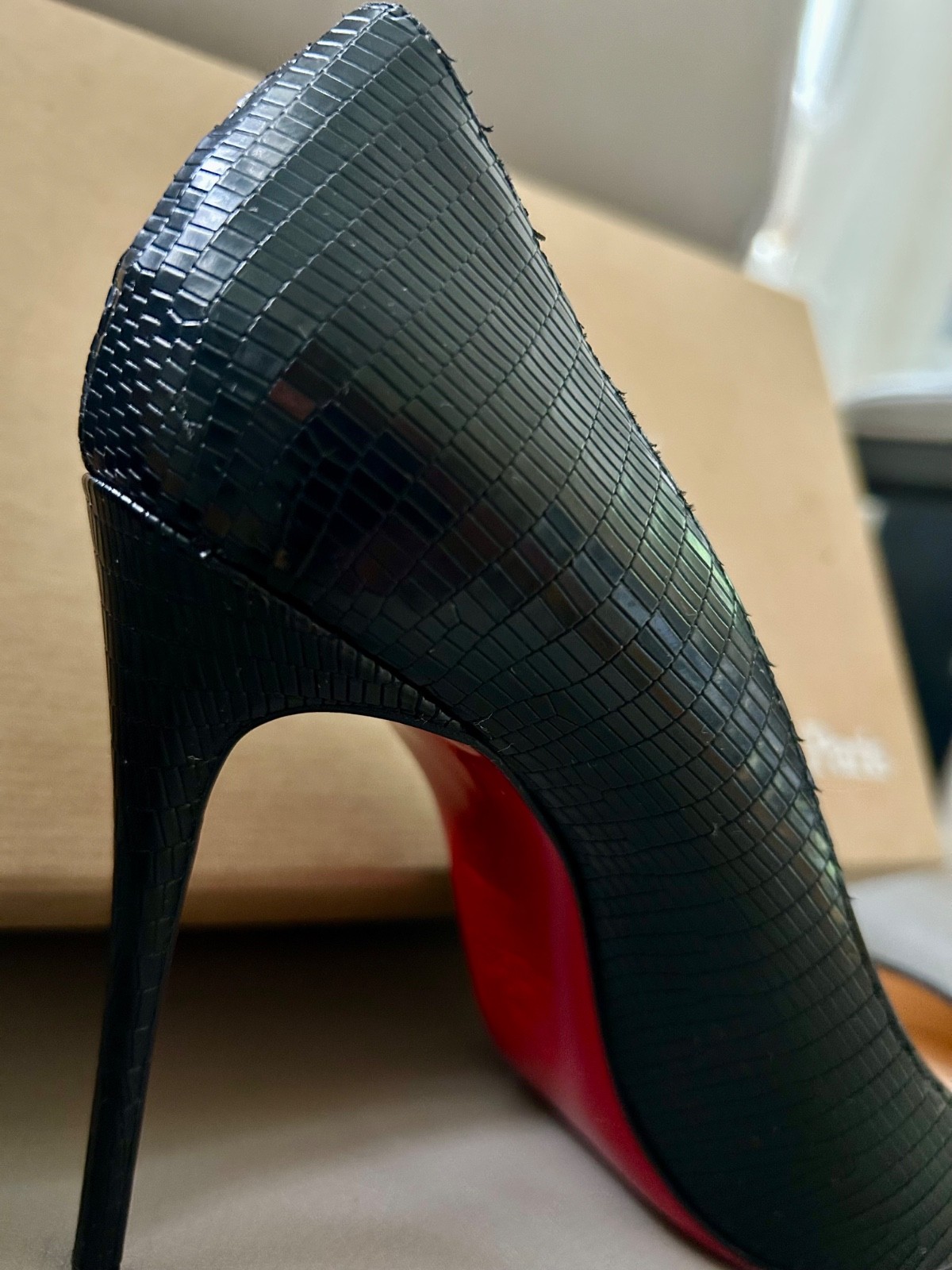 Christian Louboutin Women 39 Black Kate 100 Calf