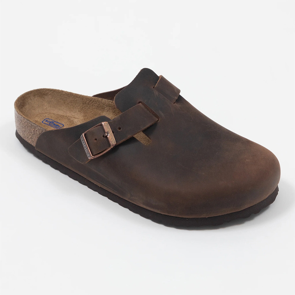 Birkenstock Boston Oiled Leather Soft Footbed Habana Shoes SelectSize New w/ Box