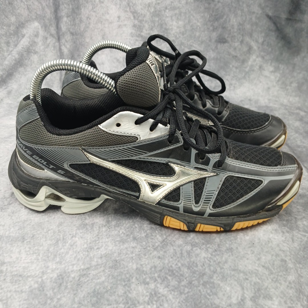 Mizuno Wave Bolt 6 Athletic Volleyball Running Shoes Black Grey Women’s Size 9