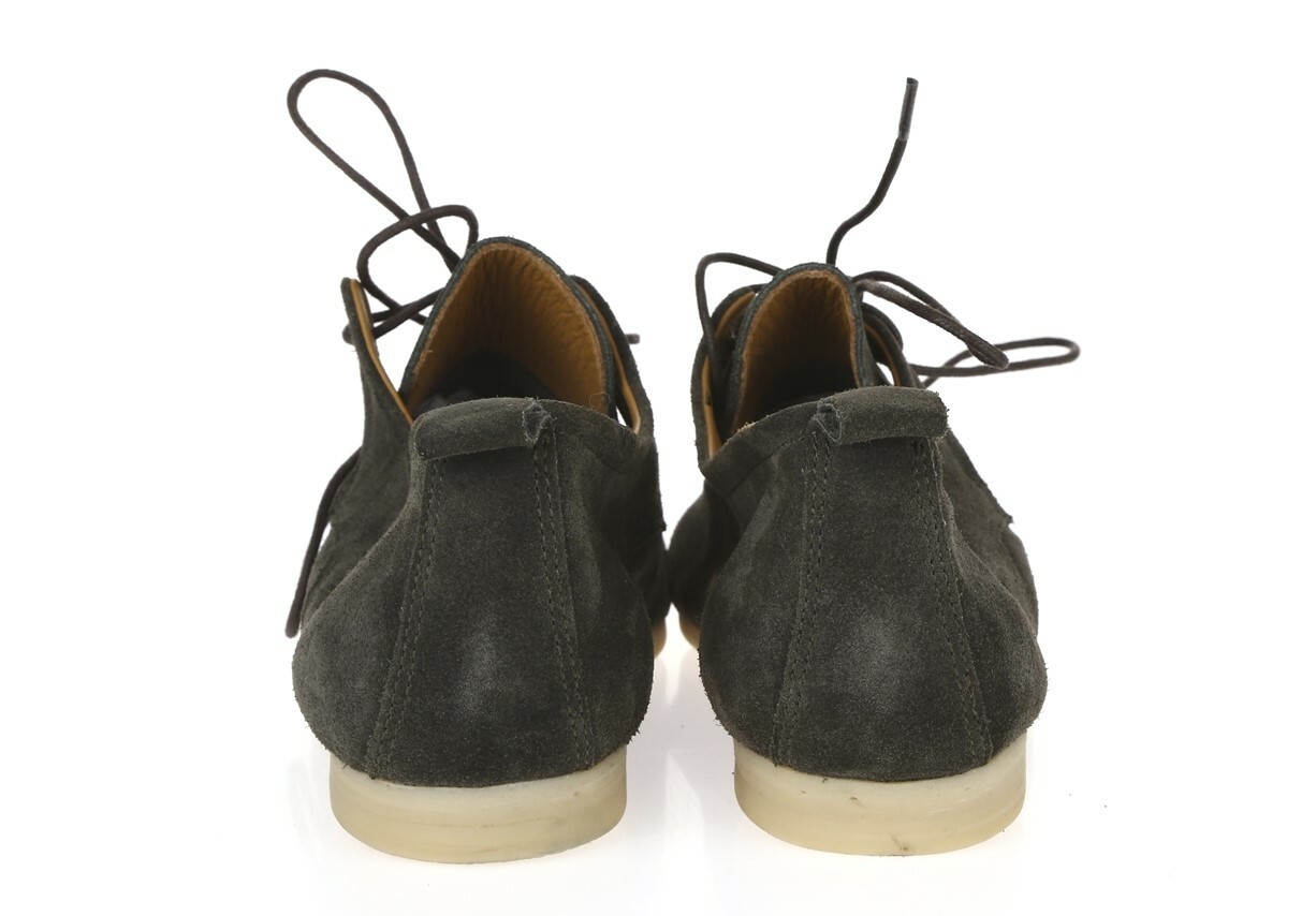Cecilia Bringheli Dark Gray Soft Suede Lace Up Low Wedge Boat Shoes Size 40