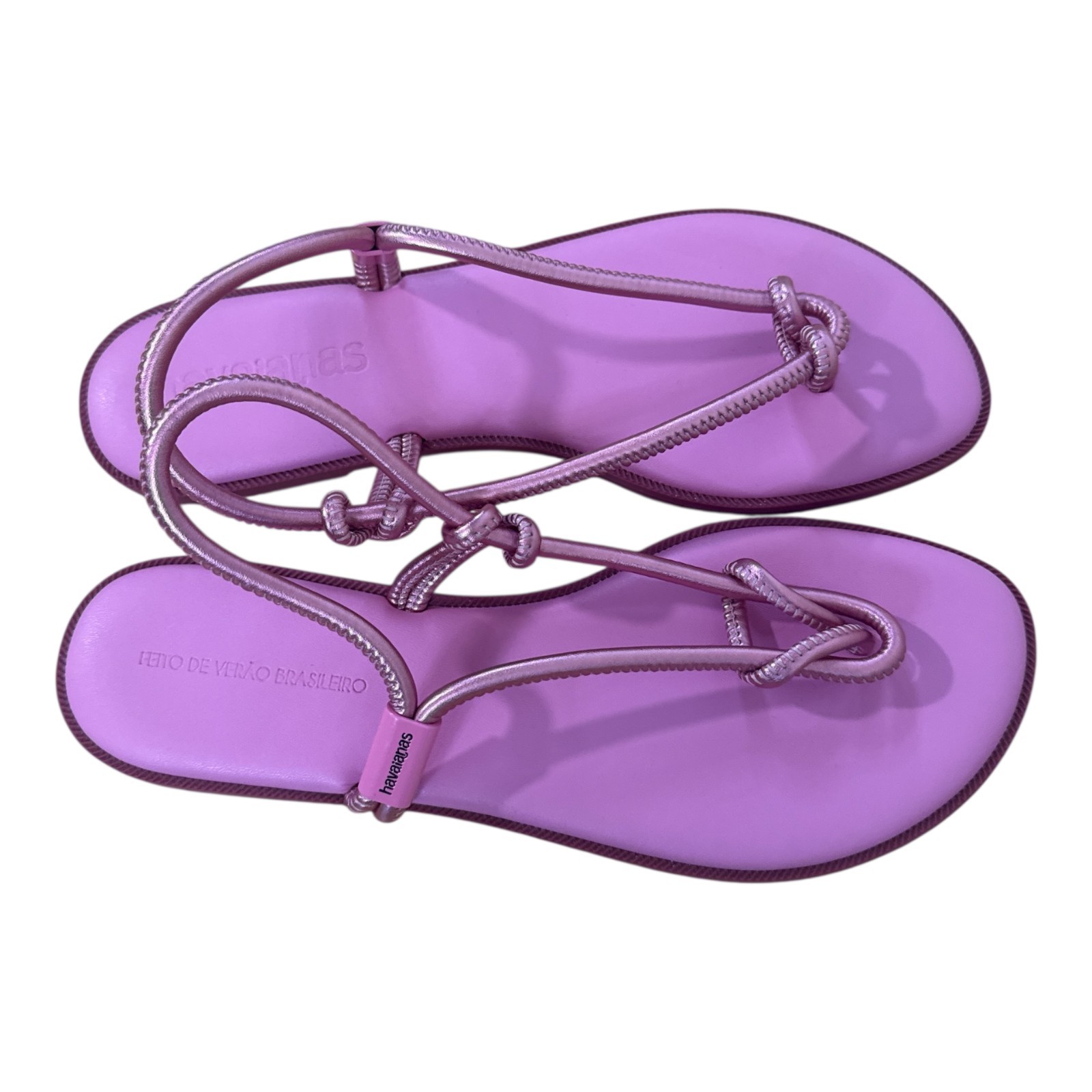Havaianas Una Acai Eur Sandals in Pink Size US 10 EUC