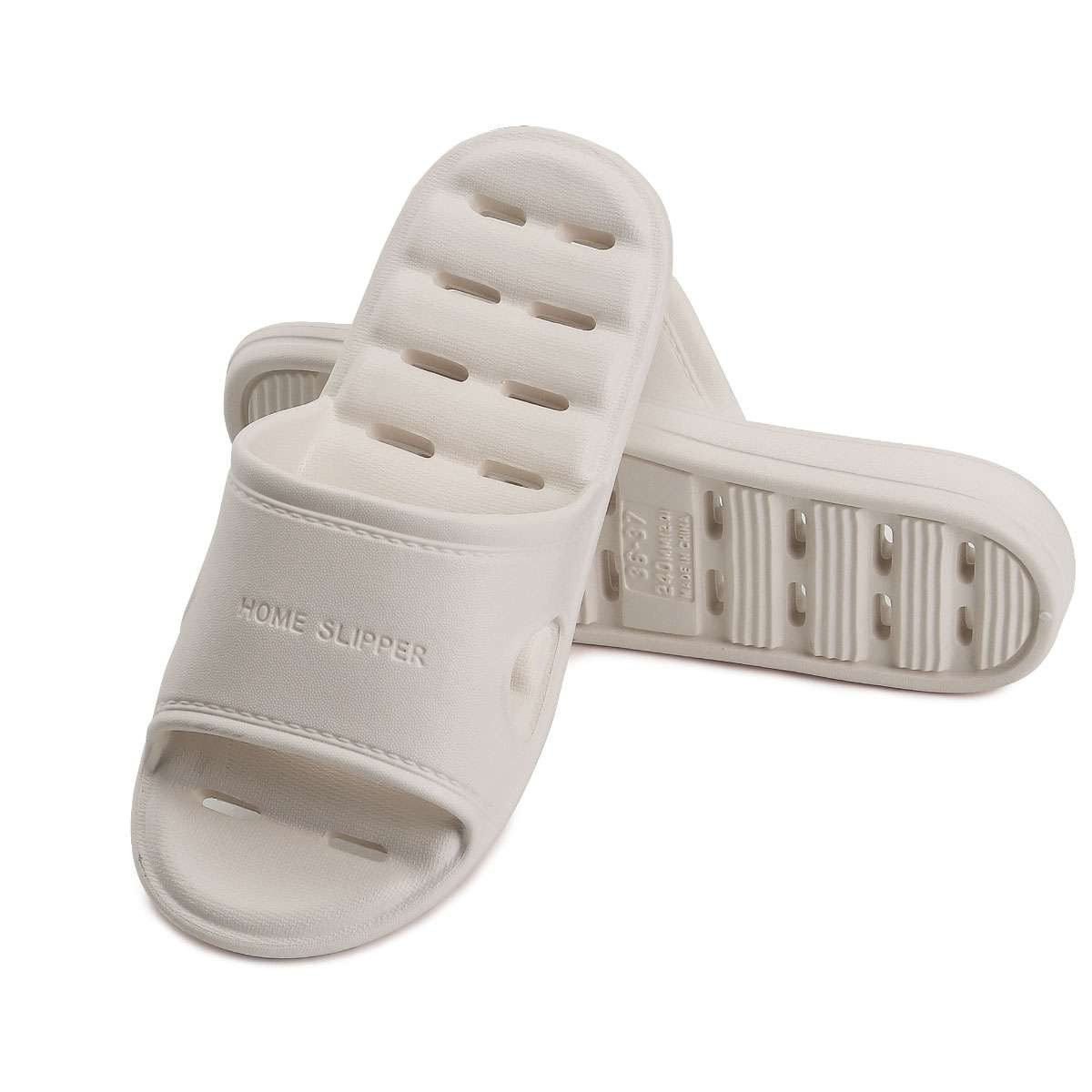 Women Men Shower Sandal Slippers w/ Hole Quick Drying Bathroom Slippers Gym Home