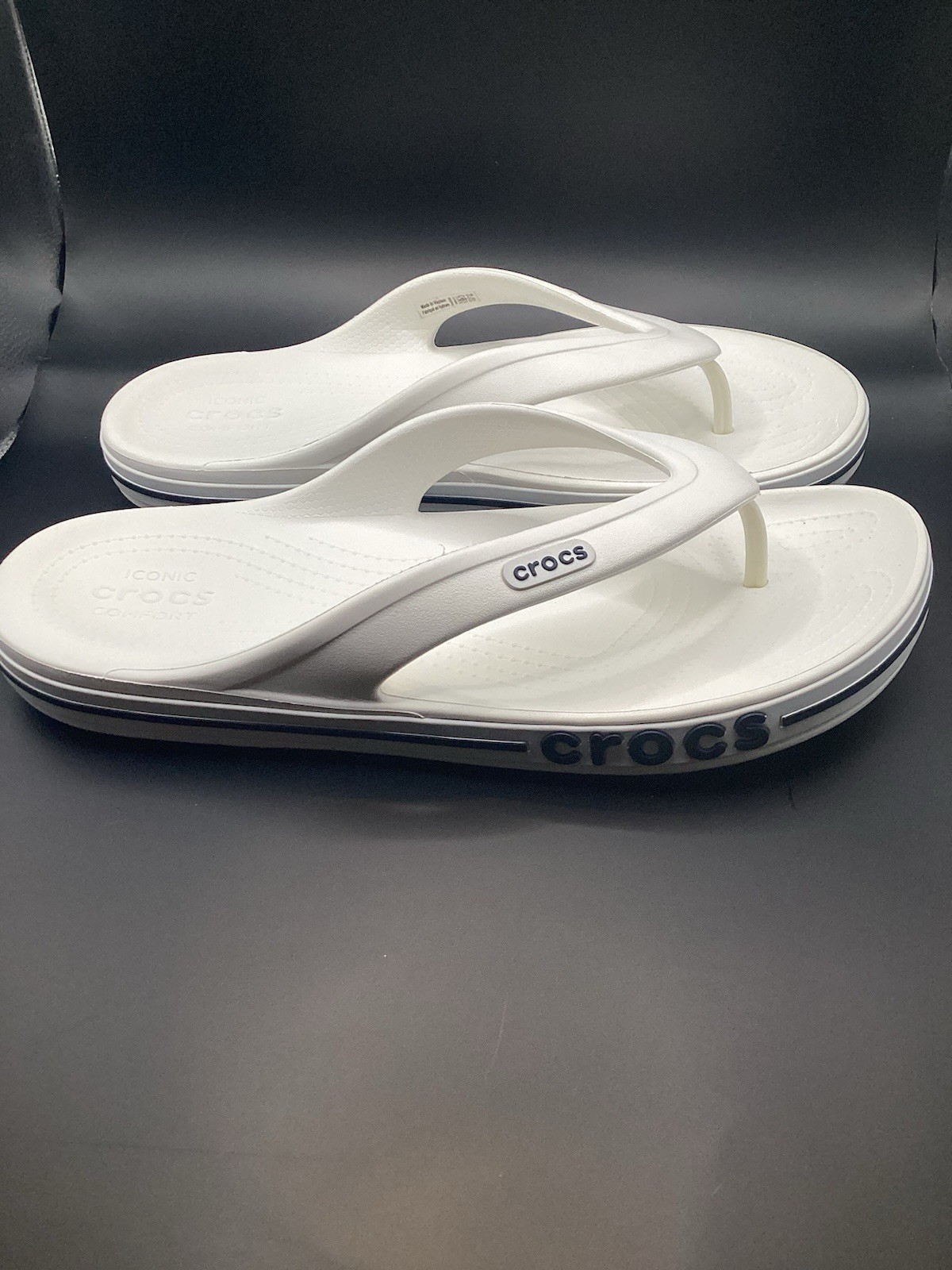 Adult Crocs Bayaband Flip Flops Thongs Sandals White M9/W11