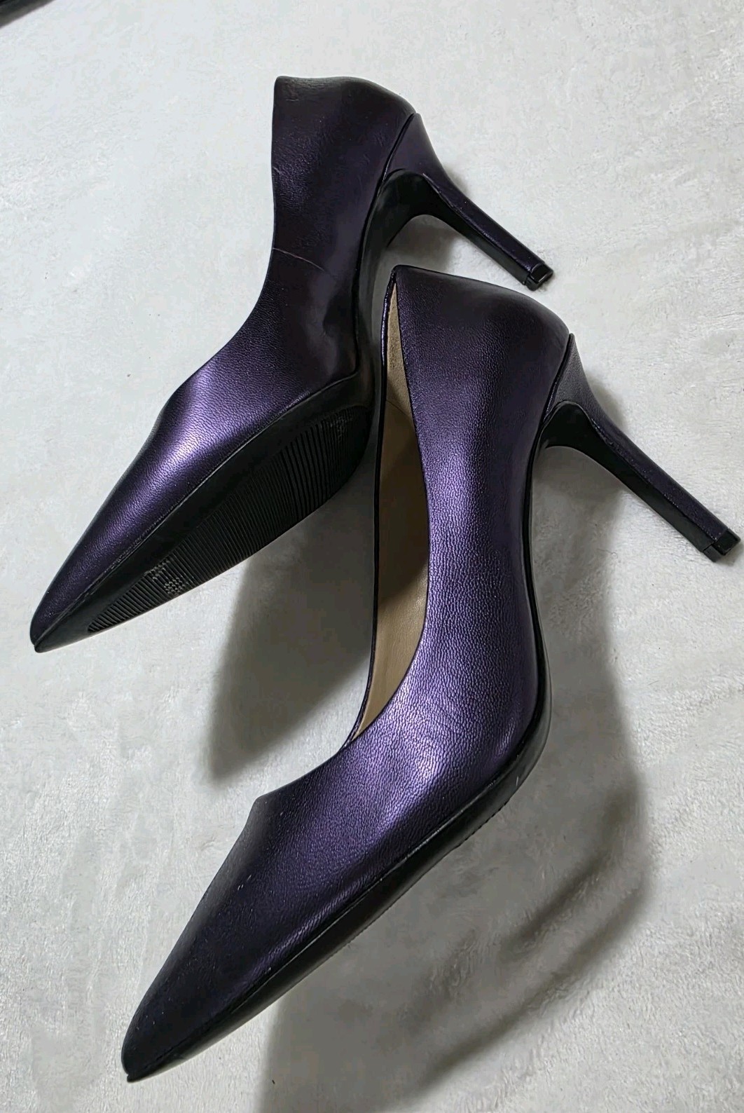 Naturalizer Anna Women’s Heels Deep Plum Purple Leather Size 6.5M