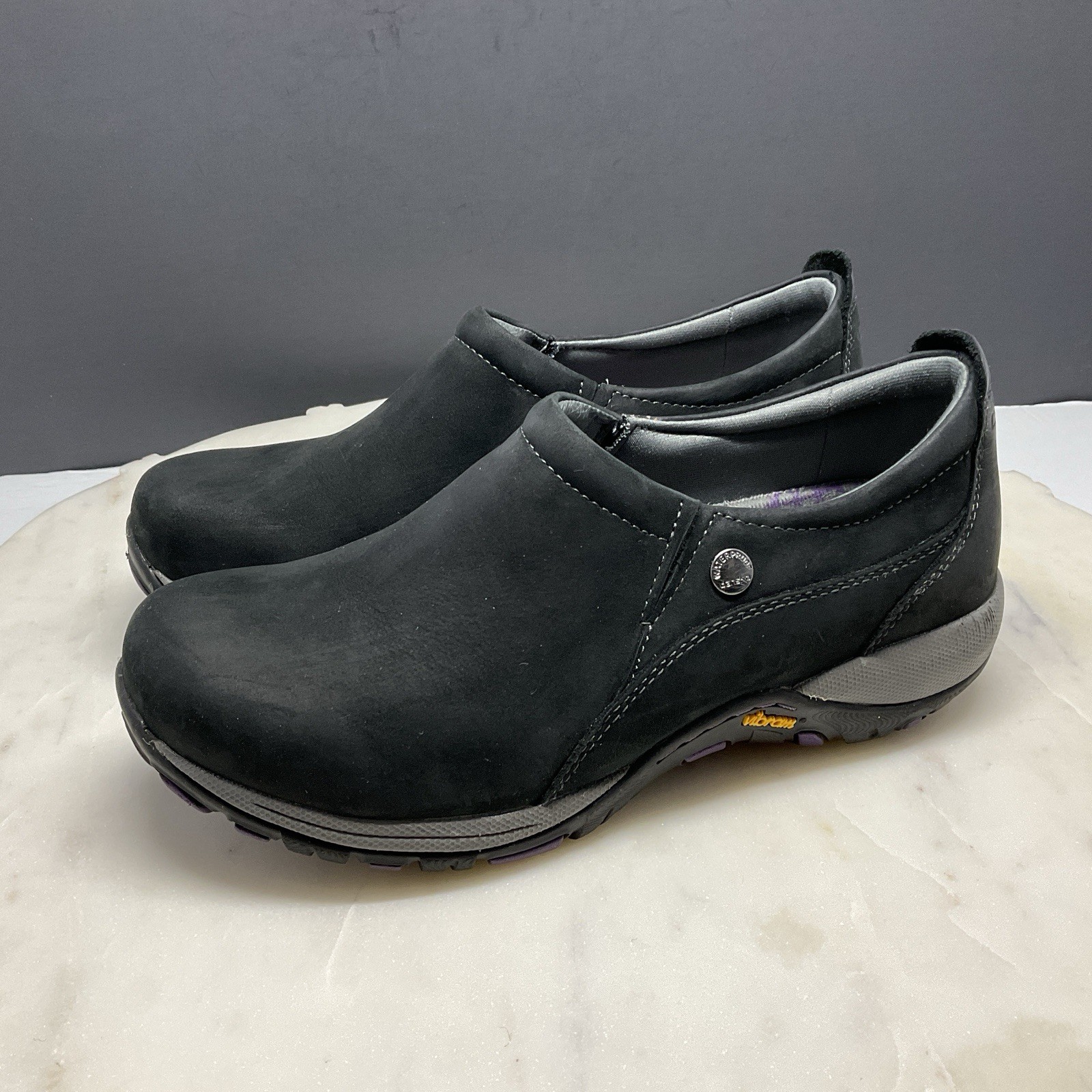 Dansko Patti Vibram Shoes Womens Sz 6.5-7 EU-37 Black Waterproof Slip Resistant