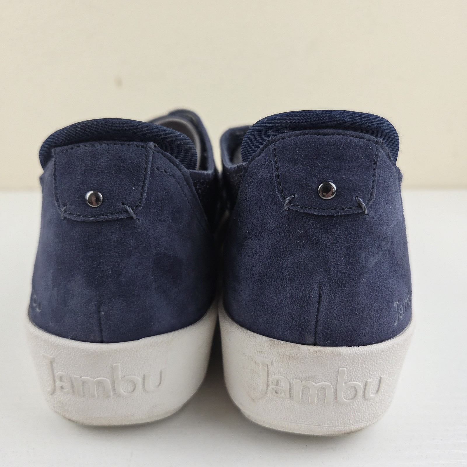 Jambu Lilac Navy Blue/White Relax Foam Mesh Slip On Sneakers Women’s Size 8 M