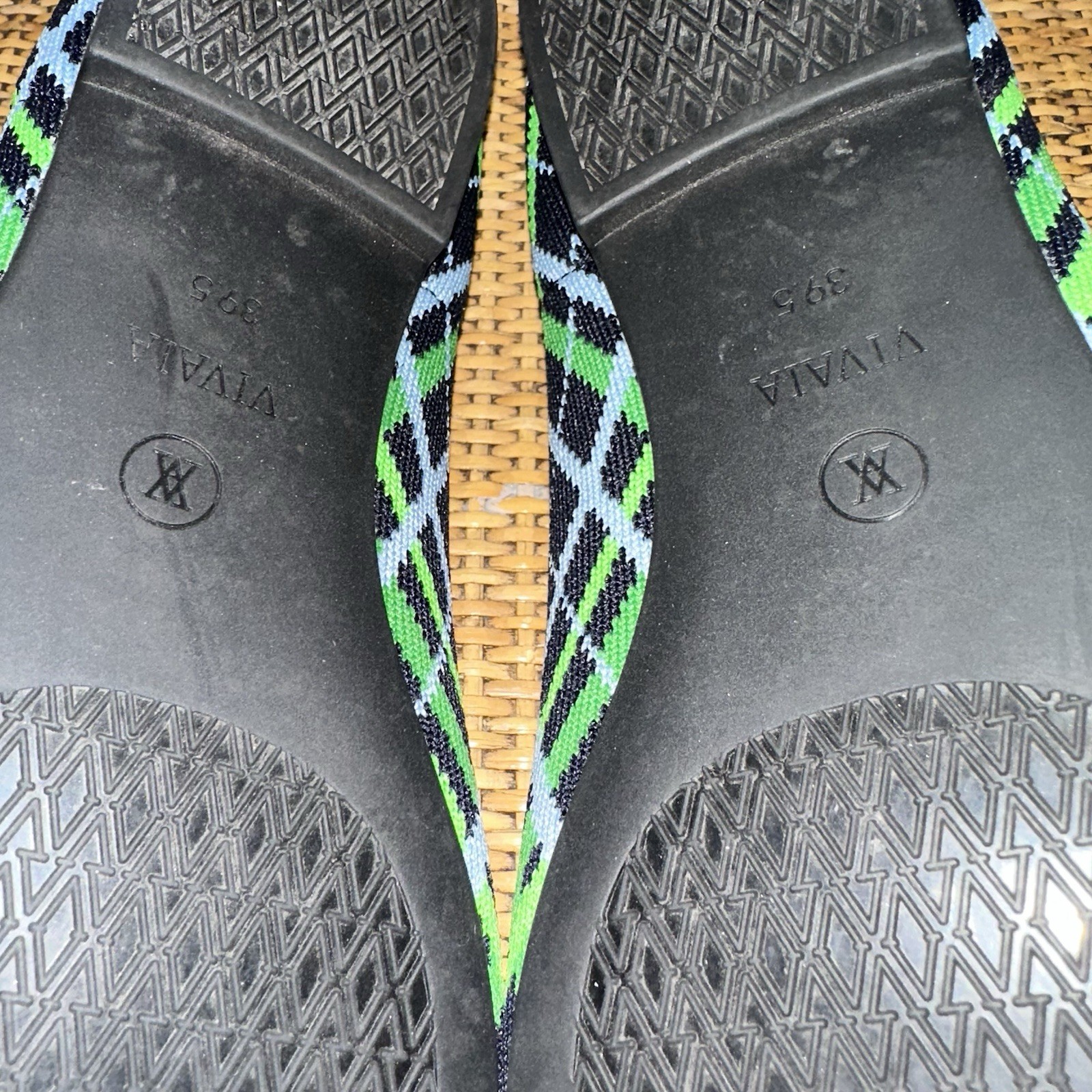 VIVAIA Palette Audrey Women’s Size 8.5 Round Toe Woven Knit Loafer Flats Green