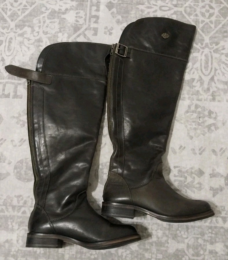 Harley-Davidson Women’s Size 7.5 Monique 19.5-Inch Tall Black Boots D83666