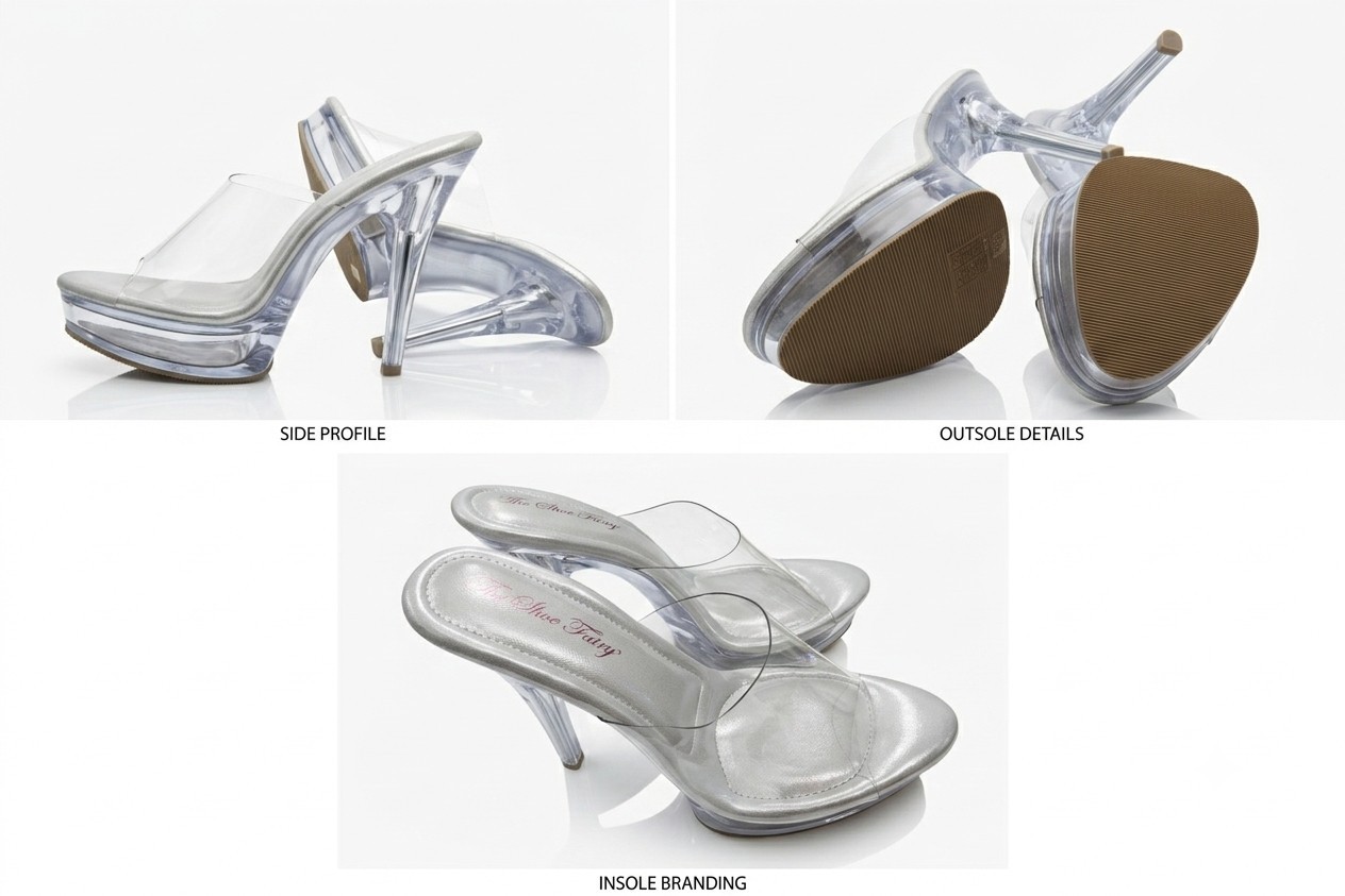 The Shoe Fairy, Clear, Heels, wedding shoes ,dancing shoes, size 11
