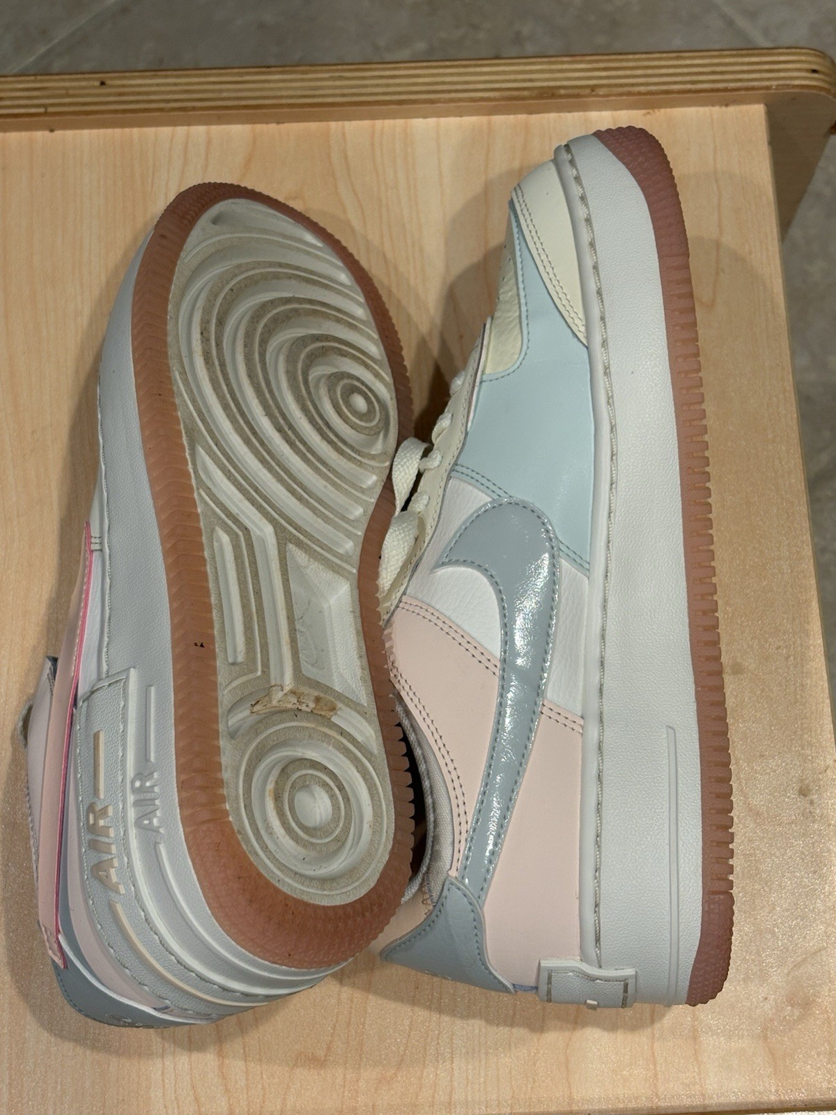 Nike Air Force 1 Shadow Coconut Milk Crimson Tint Women’s Sneakers sz 8.5