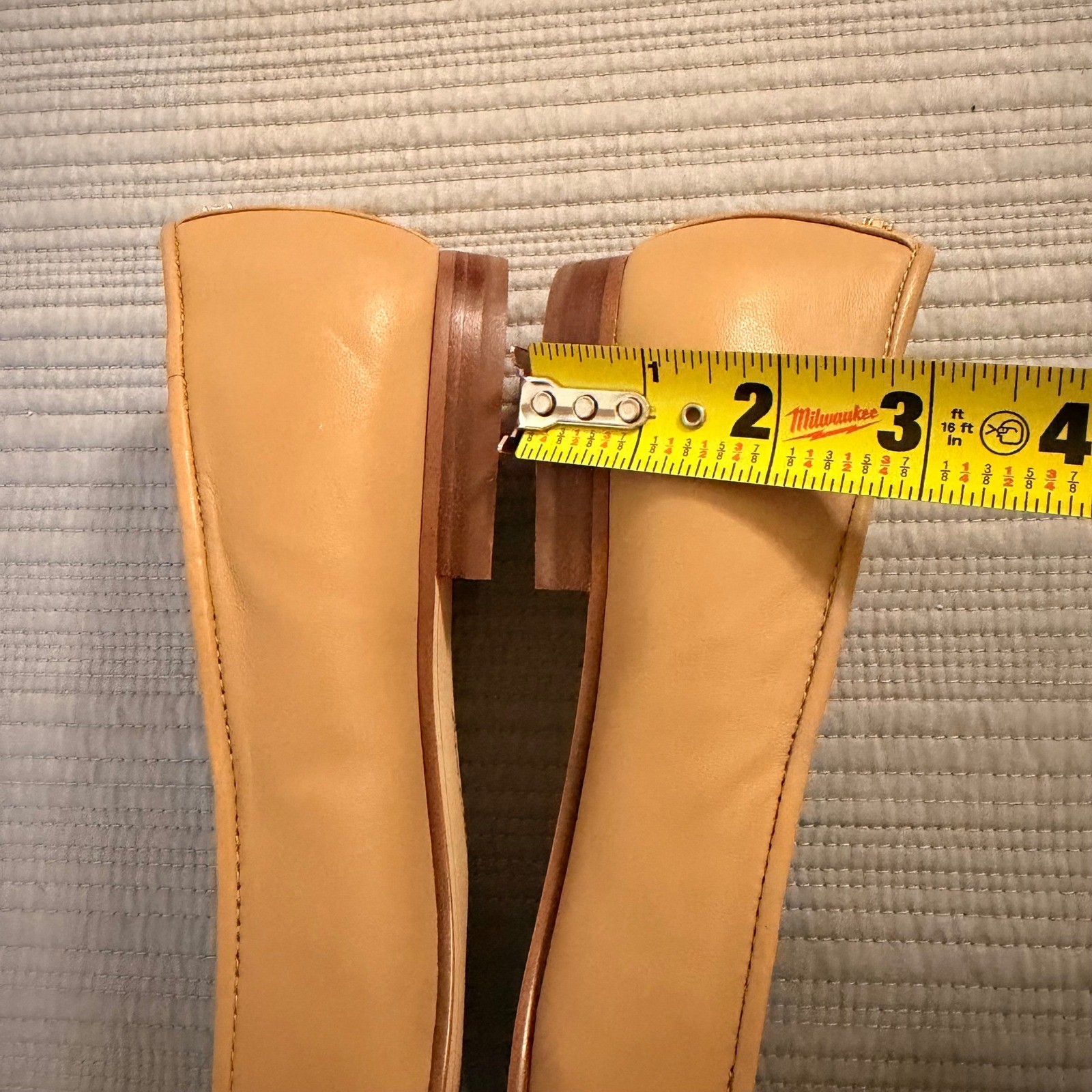 Sam Edelman Women’s Felicia Cap Toe Ballet Flats Tan Black Gold Buckle Size 9