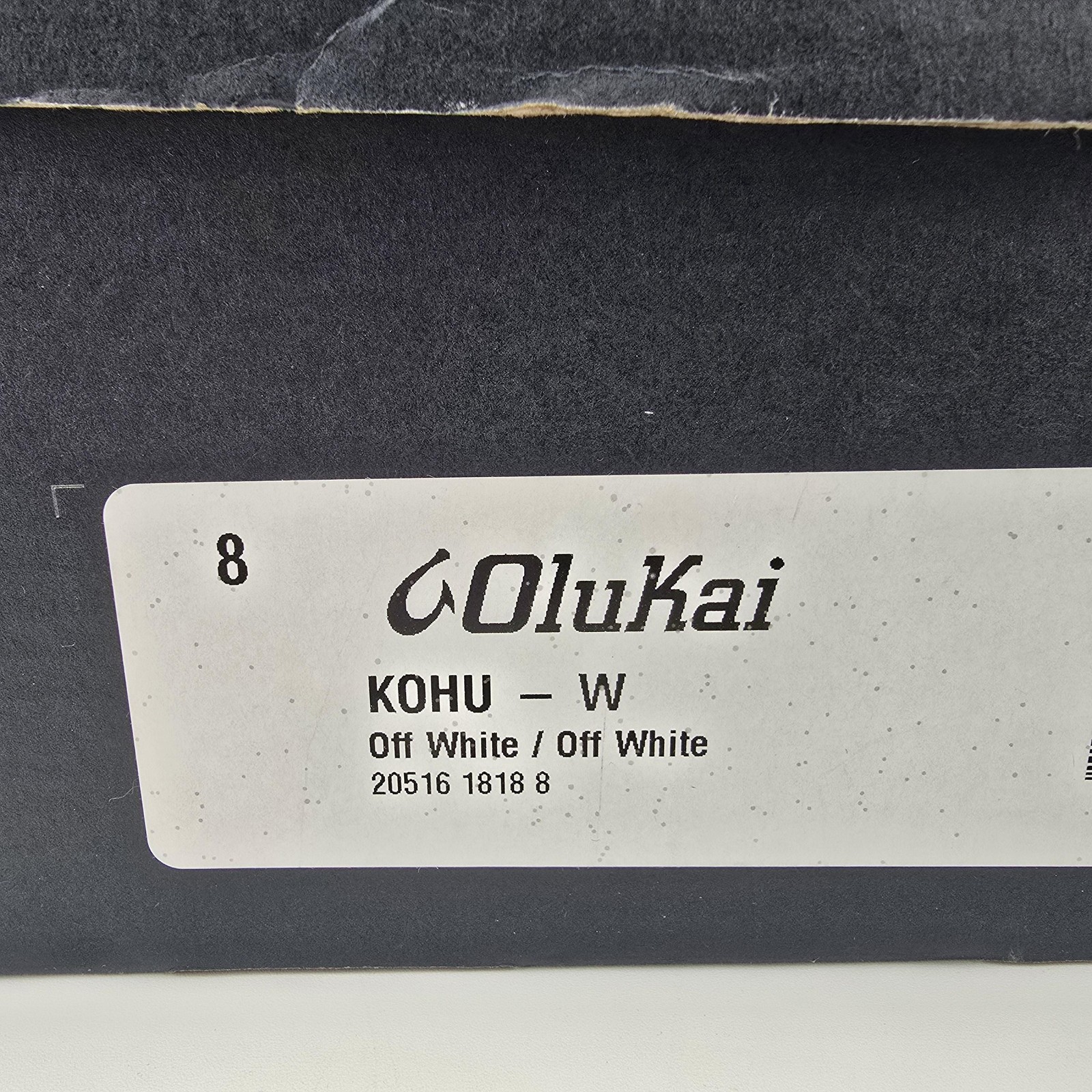 OluKai Kohu Shoes Womens 8 Off White Canvas Walking Casual Sneakers 20516-1818