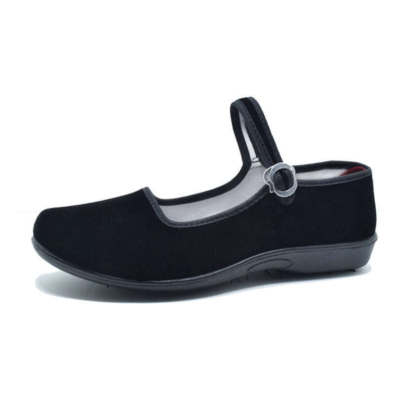 NEW Women’s Chinese Black Cotton Shoes Ballerina Ballet Flats Shoes Breathable