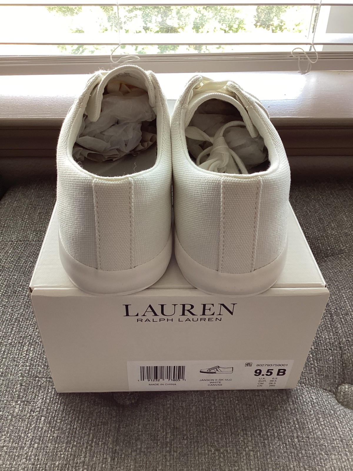 NWT Lauren Ralph Lauren Women’s Janson II Lace-Up Sneakers, size 9.5
