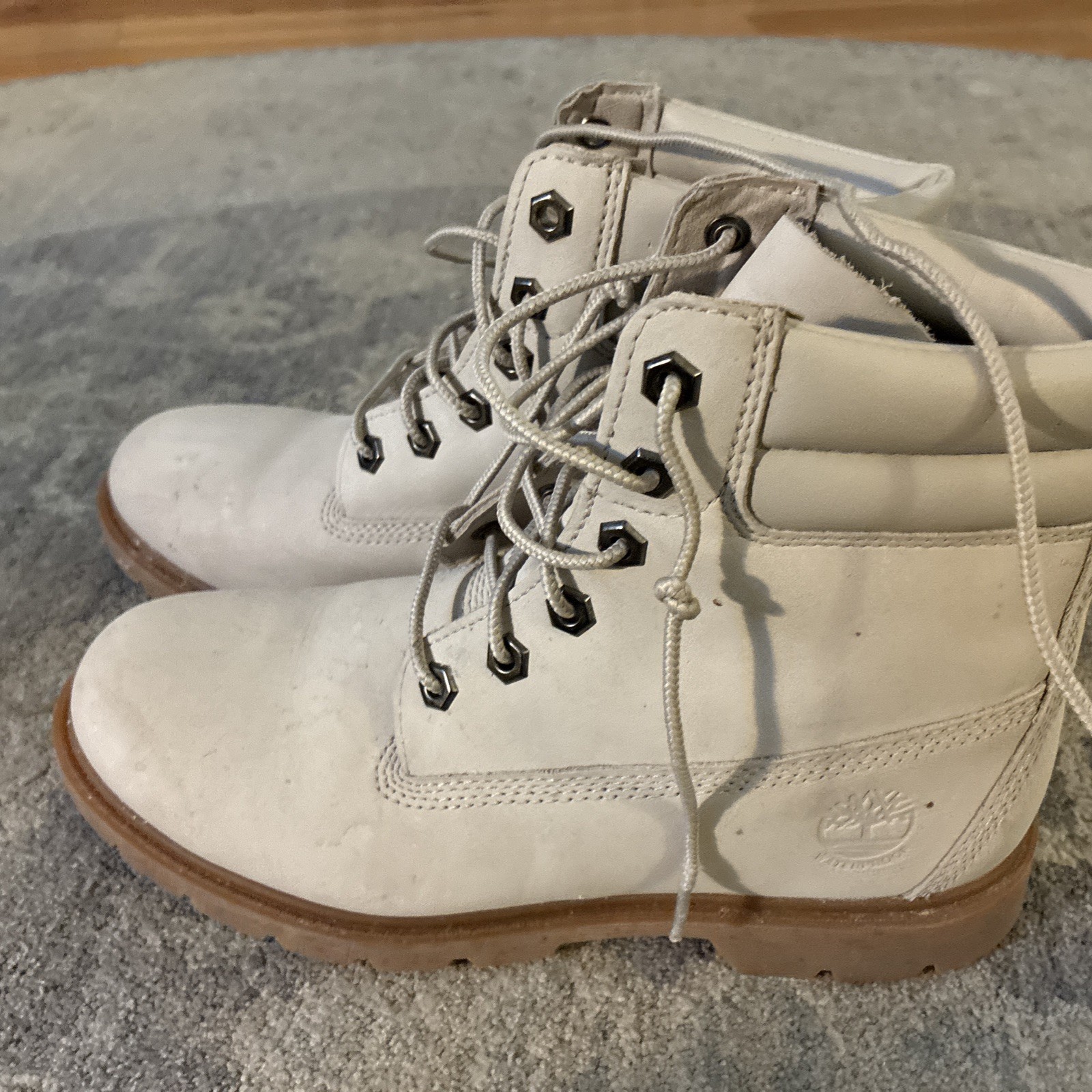 Timberland Linden Woods 6″ Waterproof Boots Light Taupe Nubuck Women’s Size 7.5