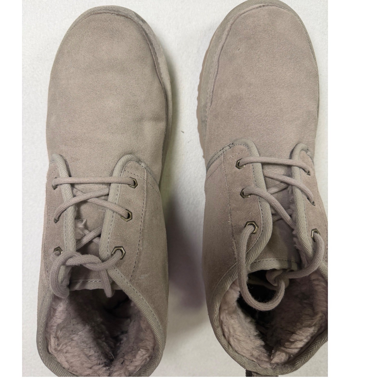 UGG Neumel Taupe Suede Lace Up Chukka Boots Gorpcore Minimalist Size 12 Mens