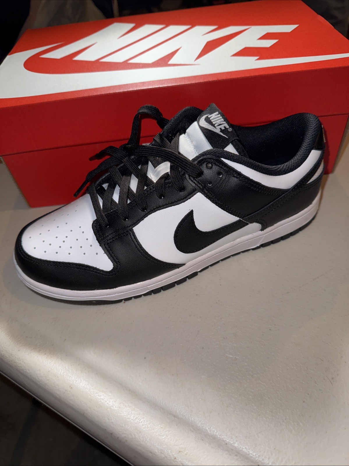 Nike Dunk Low Retro White Black Panda size 6 1/2 men size 8 women