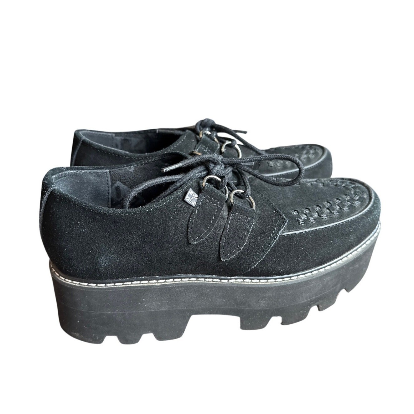 T.U.K. WOMEN SIZE 10 / MEN SIZE 8 Black Suede Creepers Punk Goth Unisex