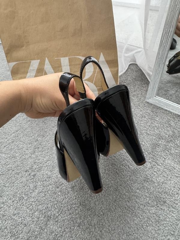 women ash heels black leather 38 #4B3W