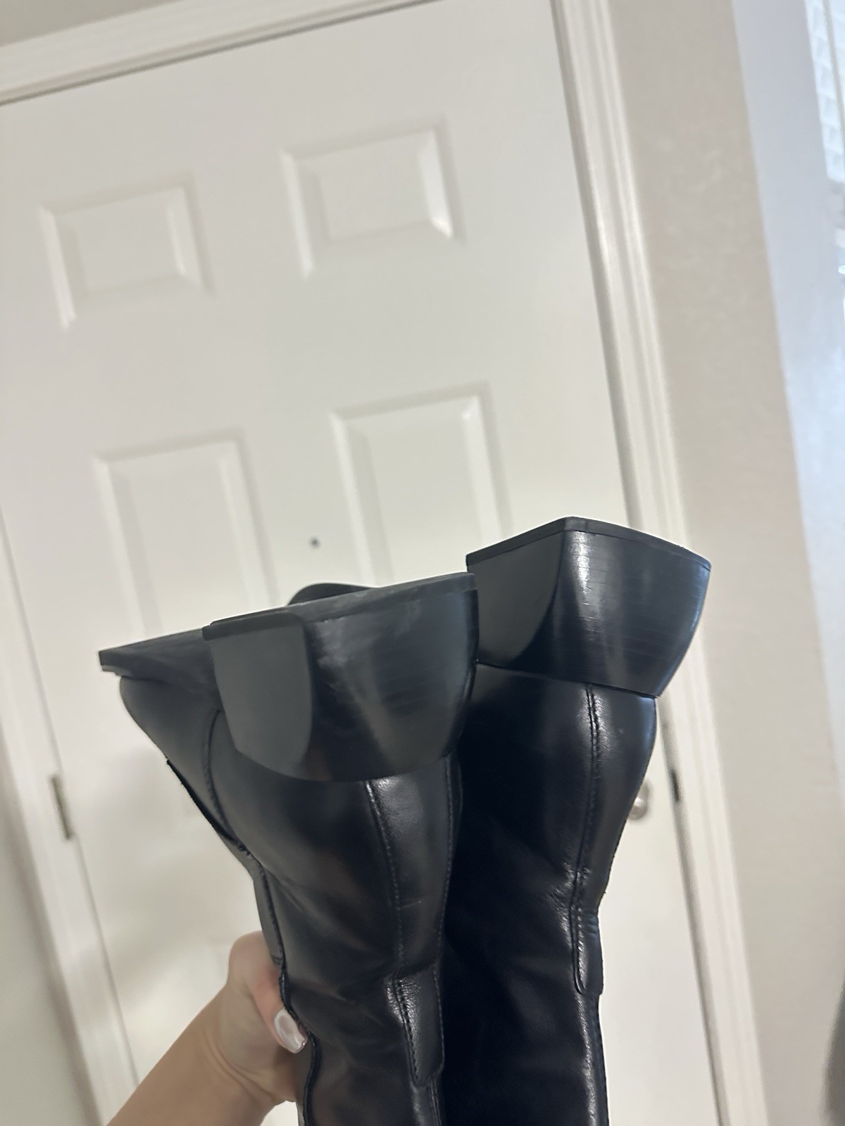 Vagabond Black Leather Vivian Pointed Toe Tall Boots Size EU 37