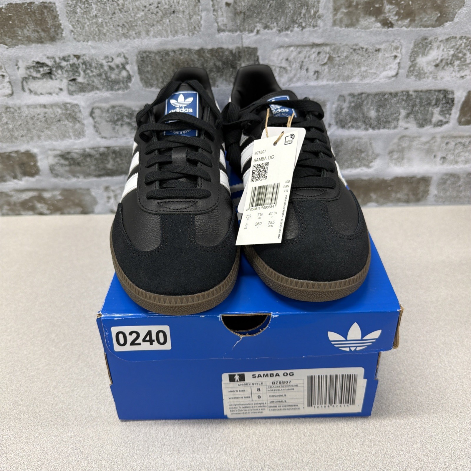 Adidas Samba OG Size M8 W/9 B75807 *New