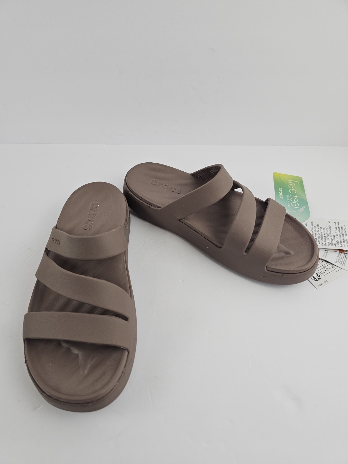 CROCS Getaway Strappy Sandals Truffle Brown NEW WOMENS Size 6
