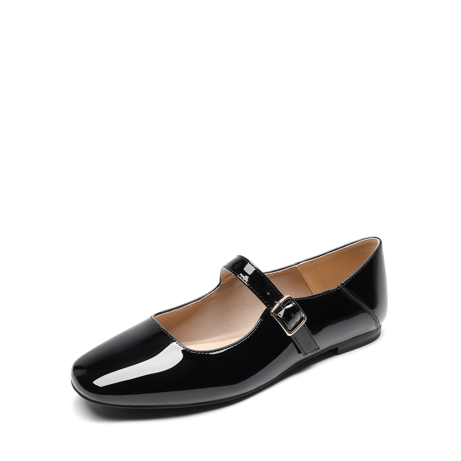 Women Flat Shoes Square Toe Mary Jane Flats Classic Daily Work Office Shoes