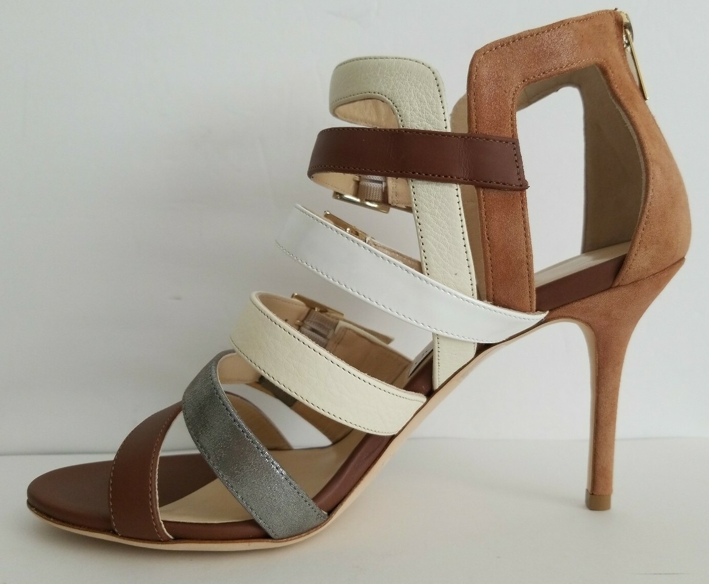 $1000 JIMMY CHOO BUBBLE GLADIATOR MULTI BUCKLE LOGO SANDALS EU 39.5 I LOVE SHOES